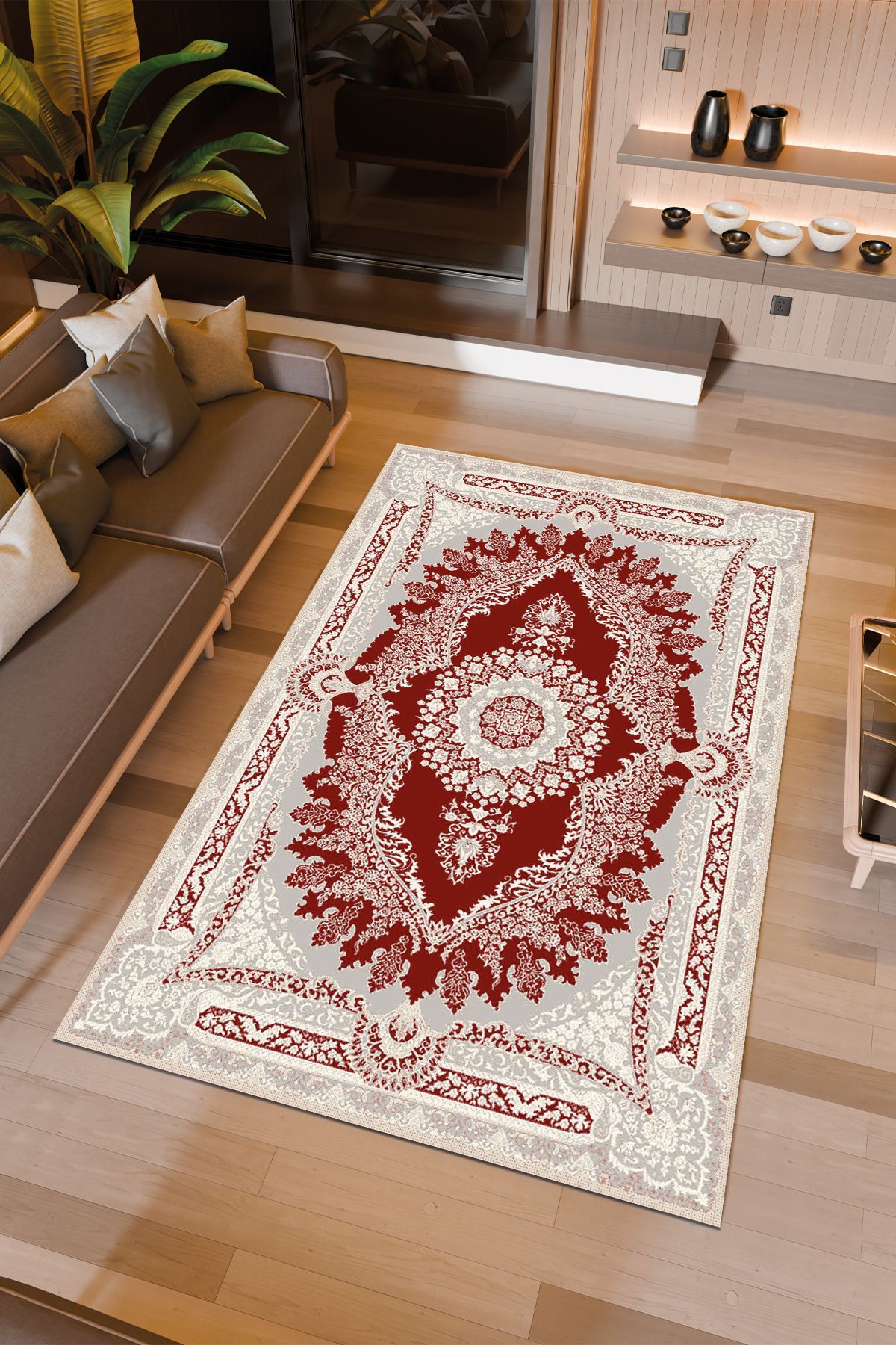 Halıcıoğlu home Dijital Baskı Makinede Yıkanabilir Kaymaz Taban Salon Halısı Yatak Odası Halısı & Yolluk Modelleri