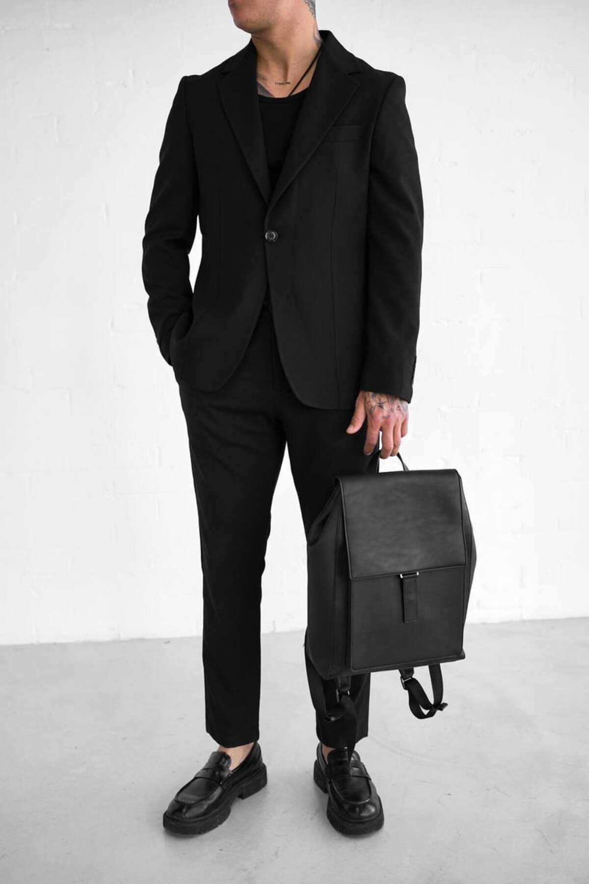 ablukaonline Erkek Slim Fit Takım Elbise Siyah