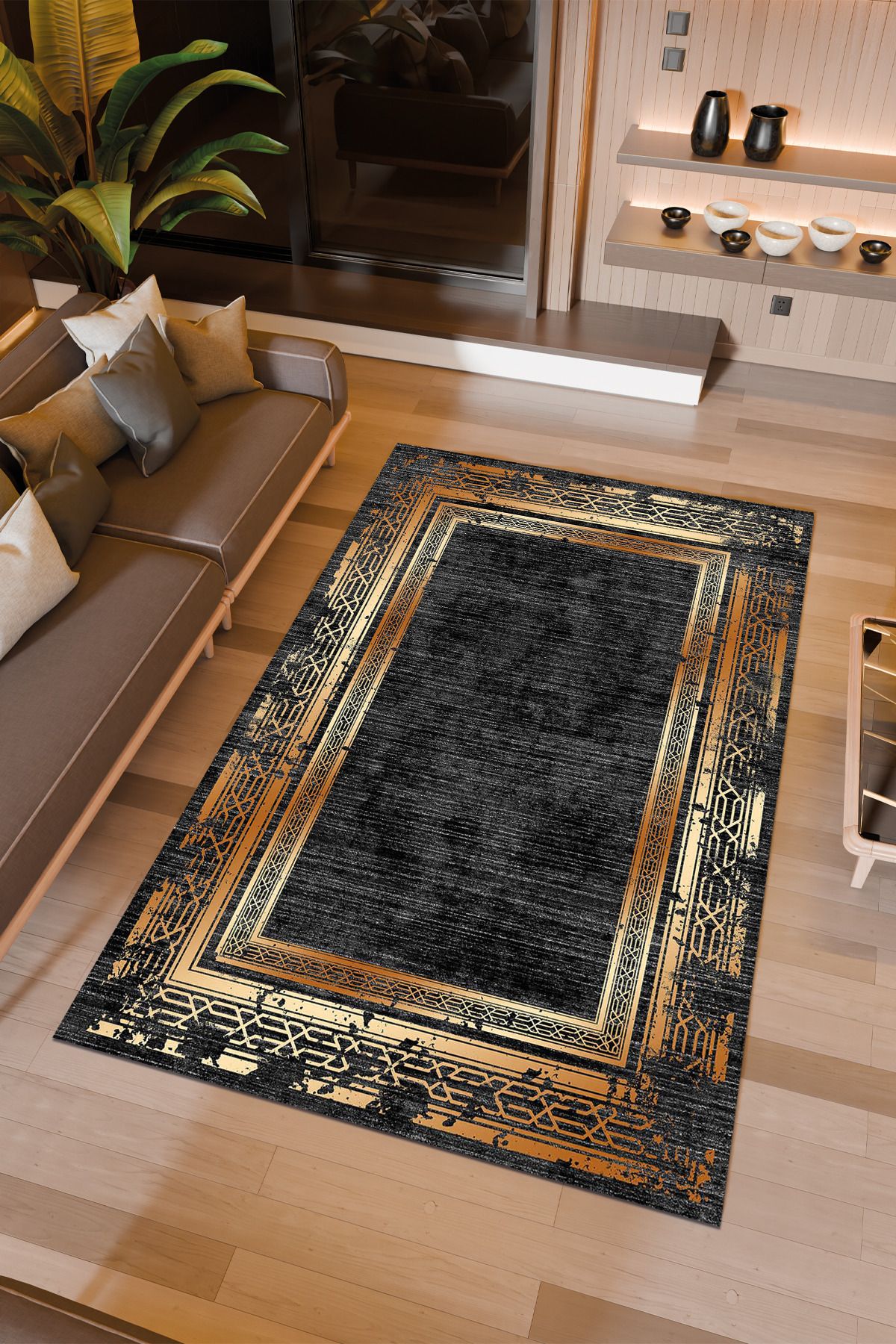 Halıcıoğlu home Dijital Baskı Makinede Yıkanabilir Kaymaz Taban Salon Halısı Yatak Odası Halısı & Yolluk Modelleri