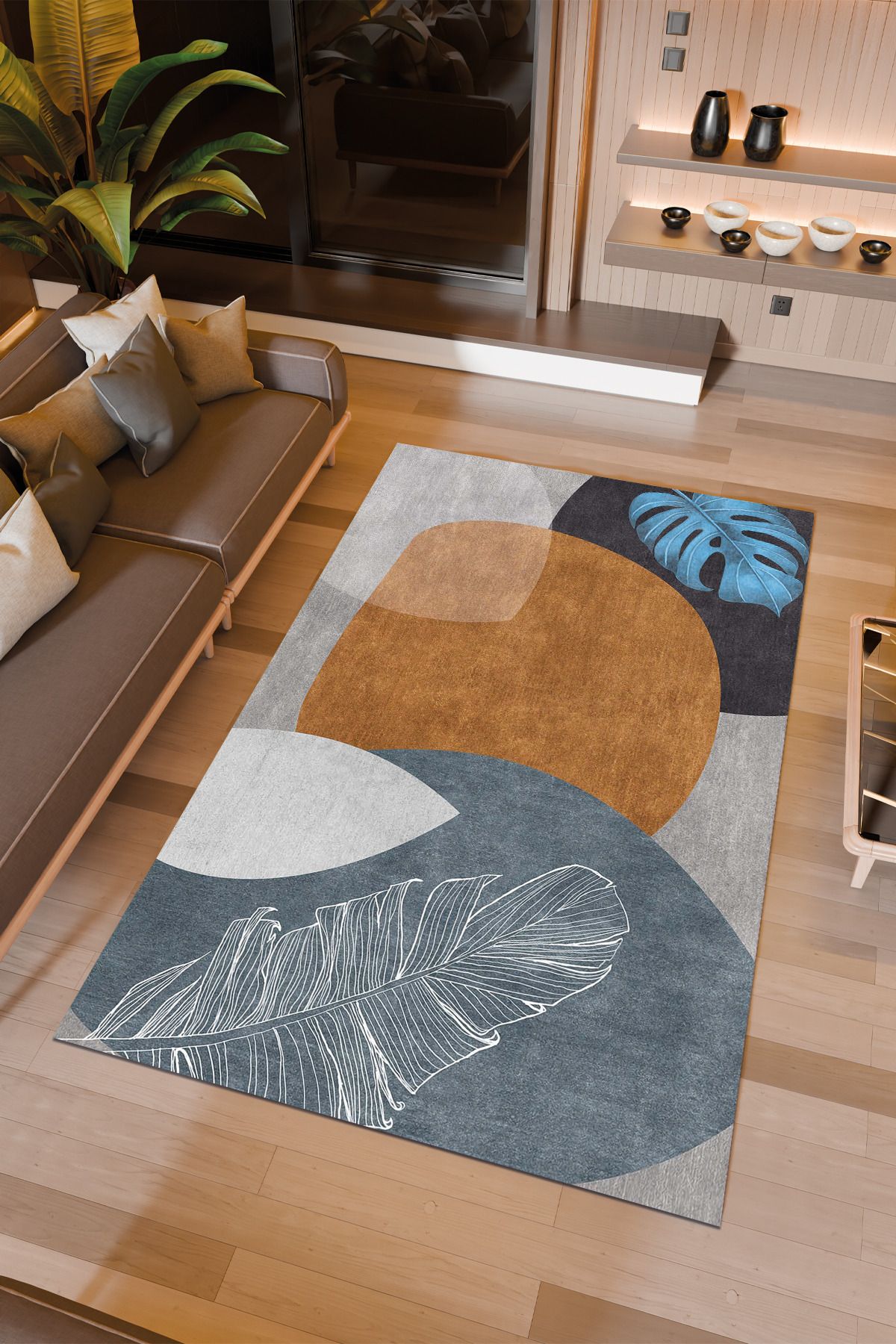 Halıcıoğlu home Dijital Baskı Makinede Yıkanabilir Kaymaz Taban Salon Halısı Yatak Odası Halısı & Yolluk Modelleri