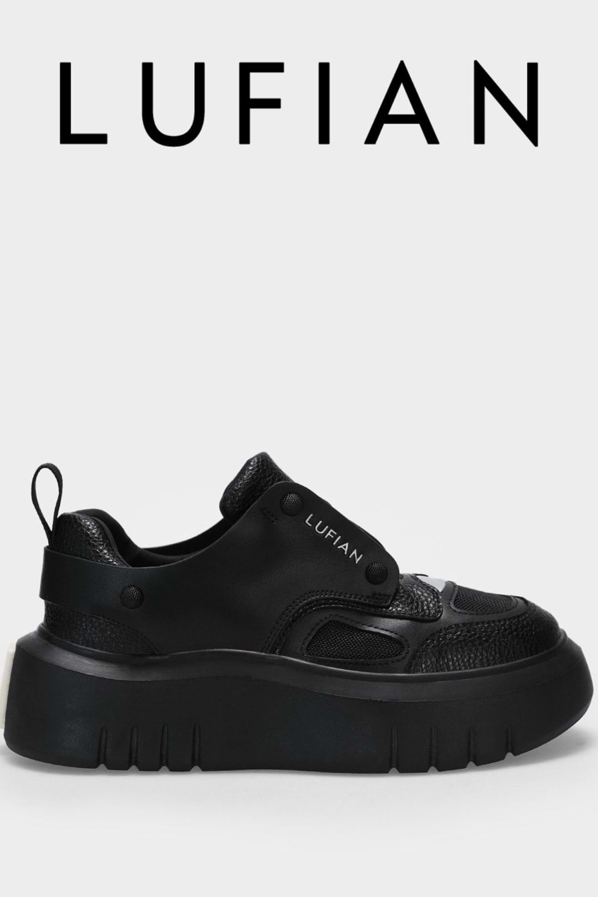 Kocamanlar Ayakkabı Lufian 122230013 Icy Sneaker Unisex Deri Spor Ayakkabı SİYAH