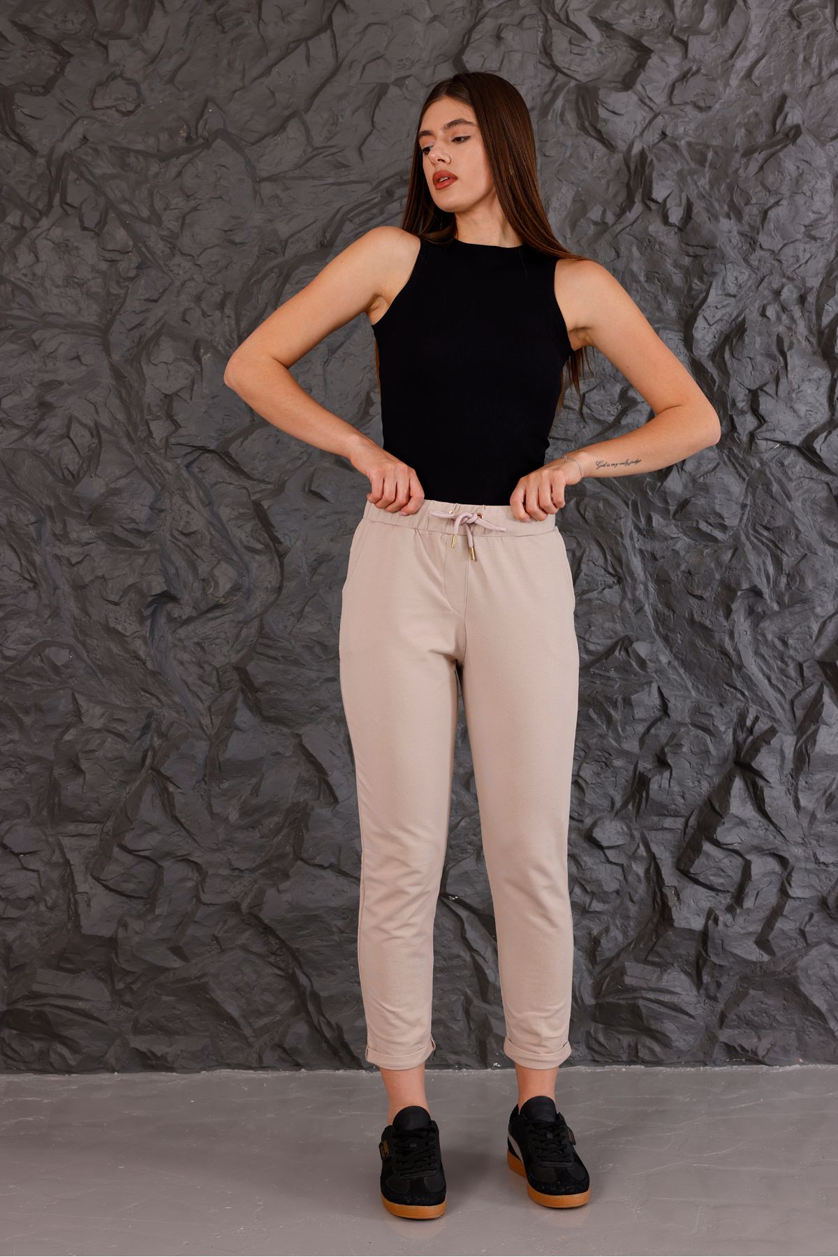 THE WESS PAÇA DOUBLE TORBA CEPLİ BEL LASTİKLİ PANTOLON