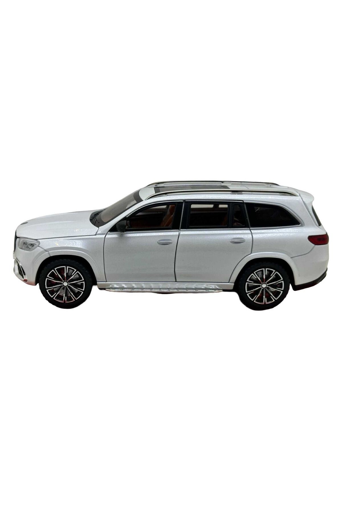 JPT-Mercedes GLS SUV Die-Cast Model 1:24 Pearl White - sounds, lights and spring-20 cm 9