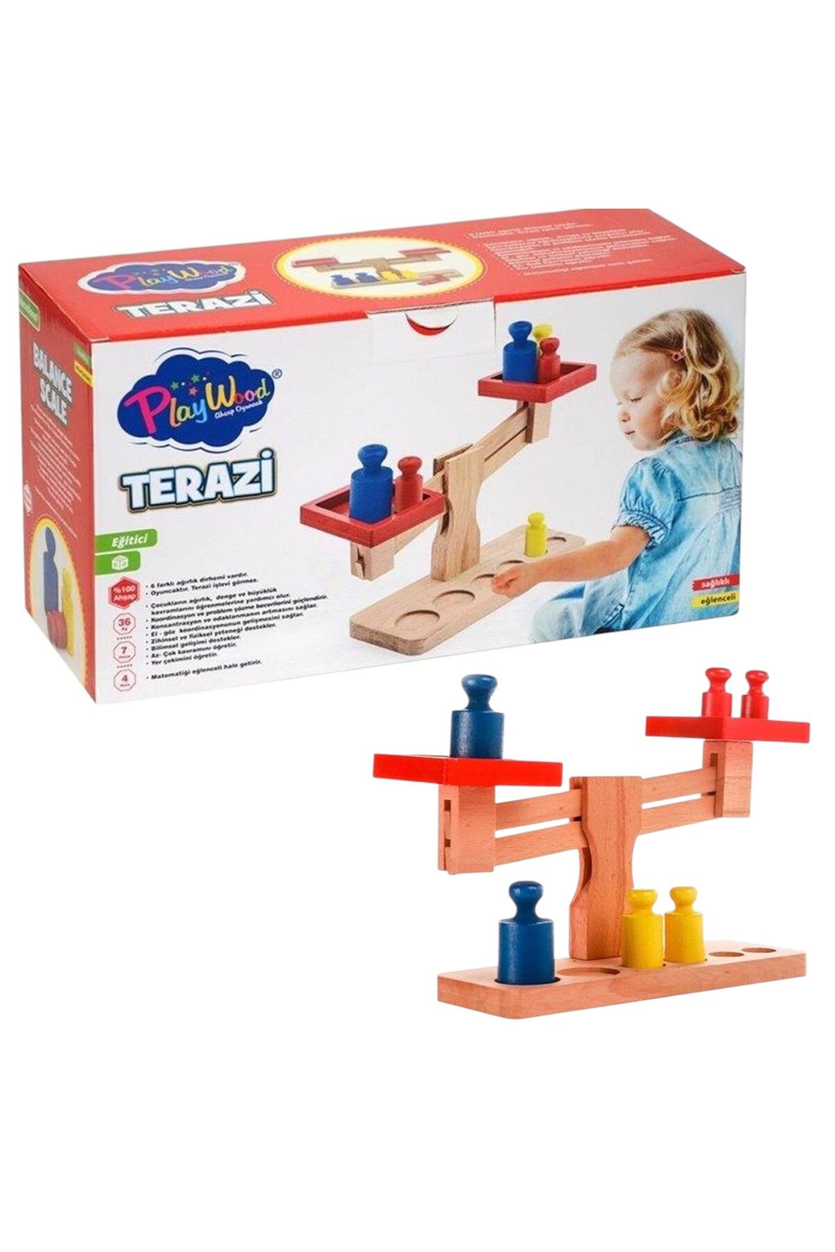 Play Wood AHŞAP TERAZİ ONY-313 7 PARÇA 36M+