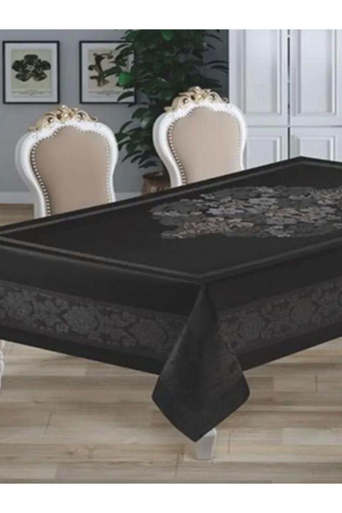 TNR Jumbo jakar polyester sıvı geçirmez pano desen lüks leke tutmayan kumaş masa örtüsü