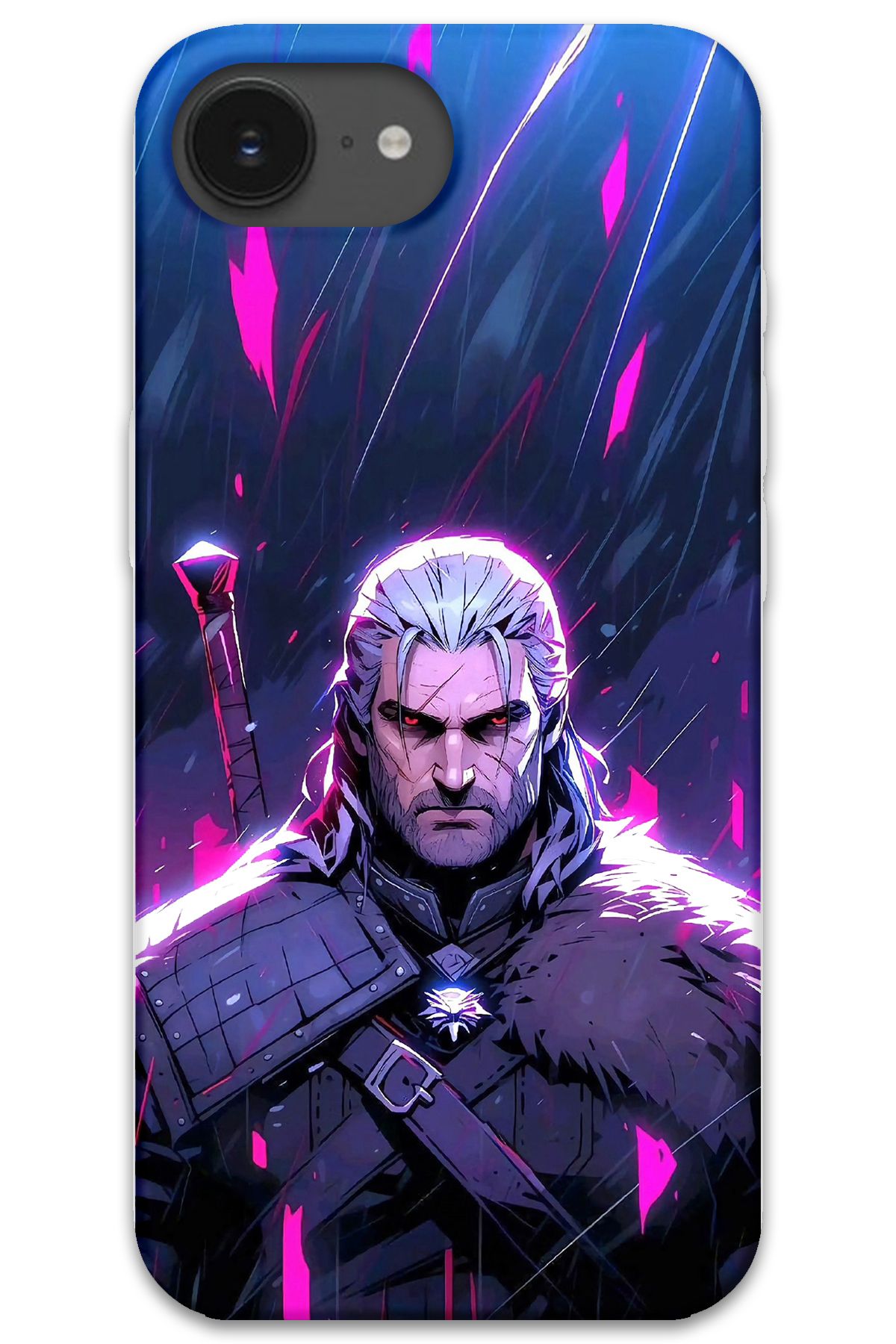 Gramaphone iPhone 16e Uyumlu Geralt Desenli Telefon Kılıfı + Ekran Koruyucu - 5826