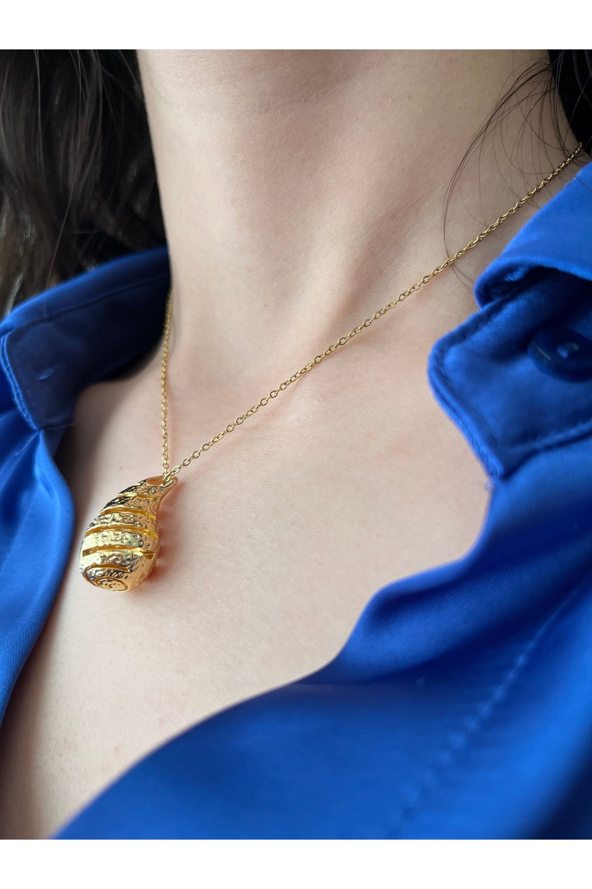S&A Accessory Çelik Damla Kolye