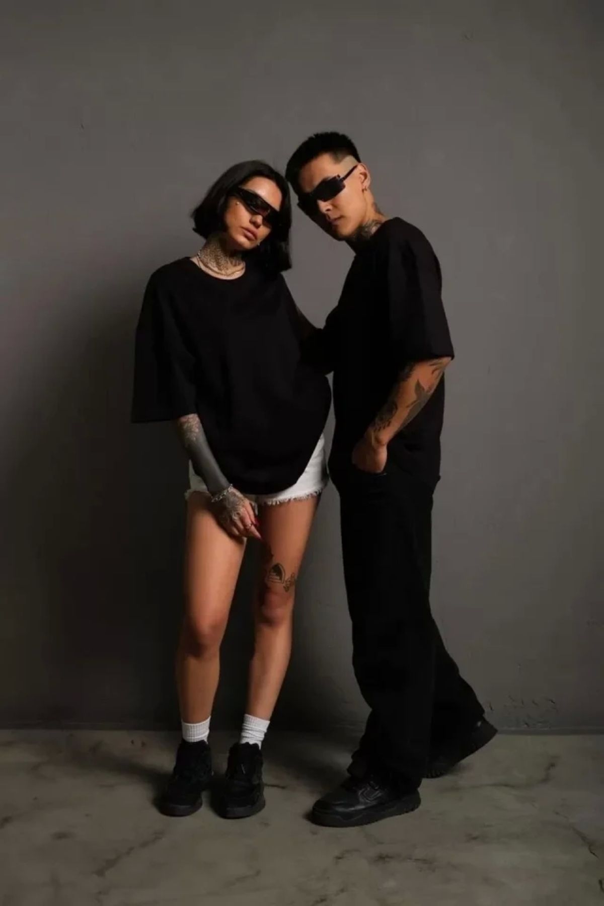 MODA Erkek 24/1 Düz A Kalite Oversize Tshirt iyah