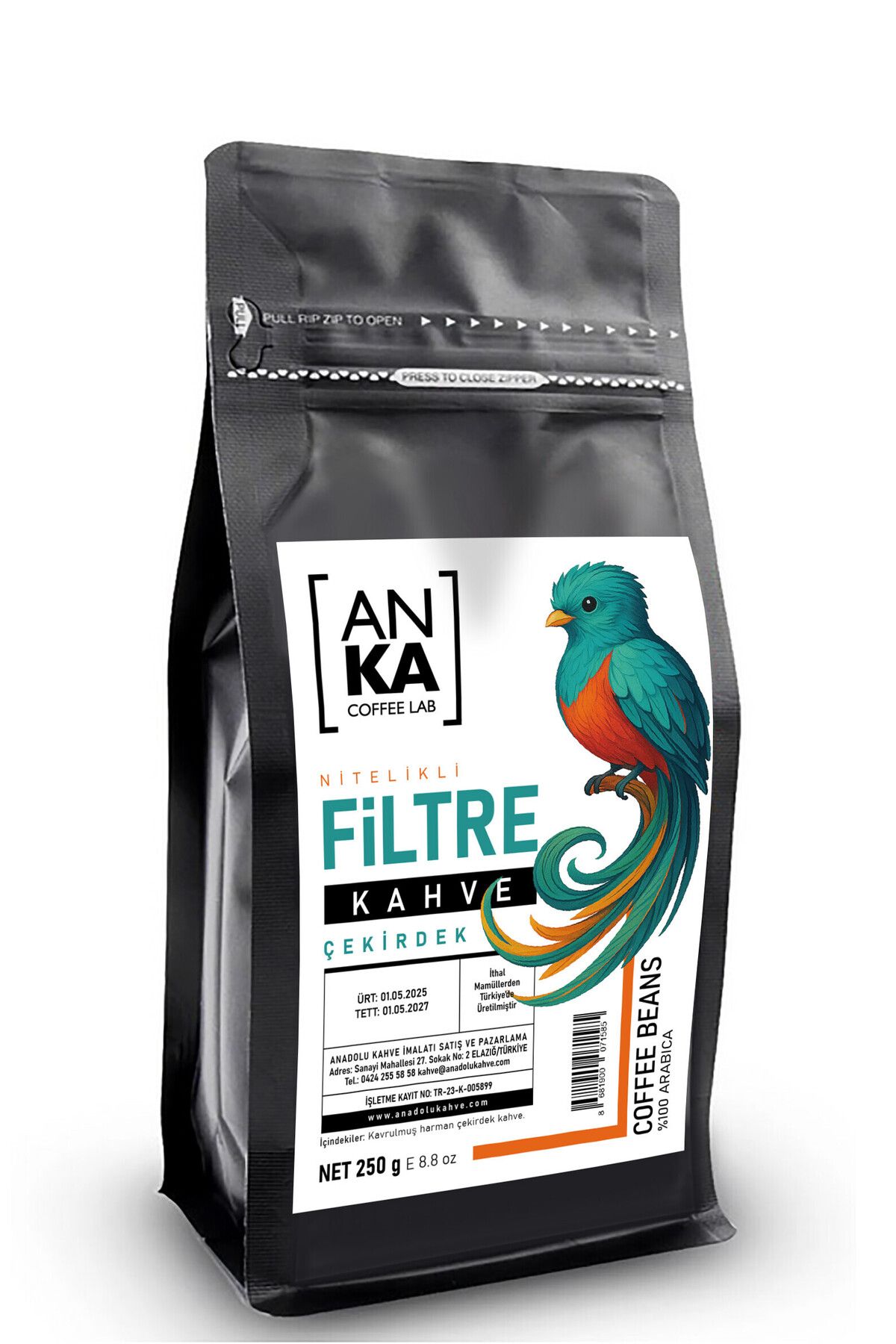 Anka Coffee Lab Blend Kavrulmuş Nitelikli Filtre Kahve Çekirdeği 250g