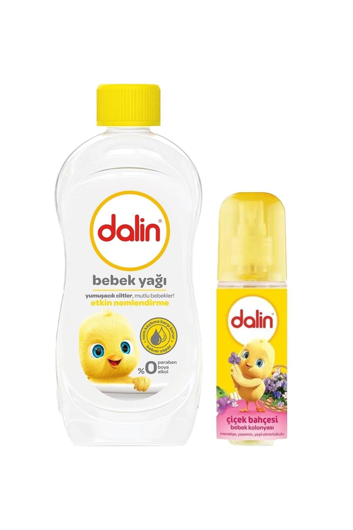Dalin Bebe Yağı 500 ml + Dalin Bebek Kolonyası Sprey Çiçek Bahçesi 100 ml