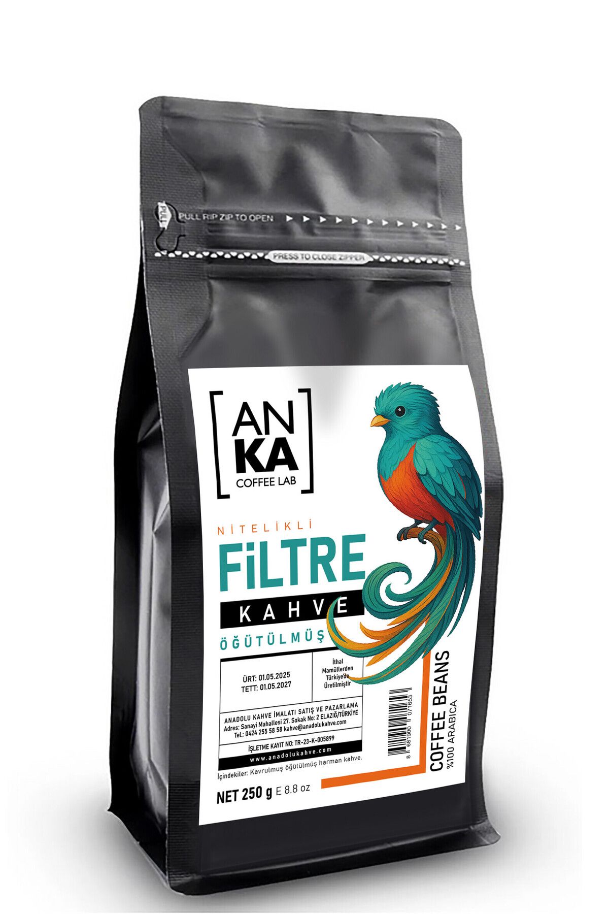 Anka Coffee Lab Nitelikli Öğütülmüş Filtre Kahve Blend 250g