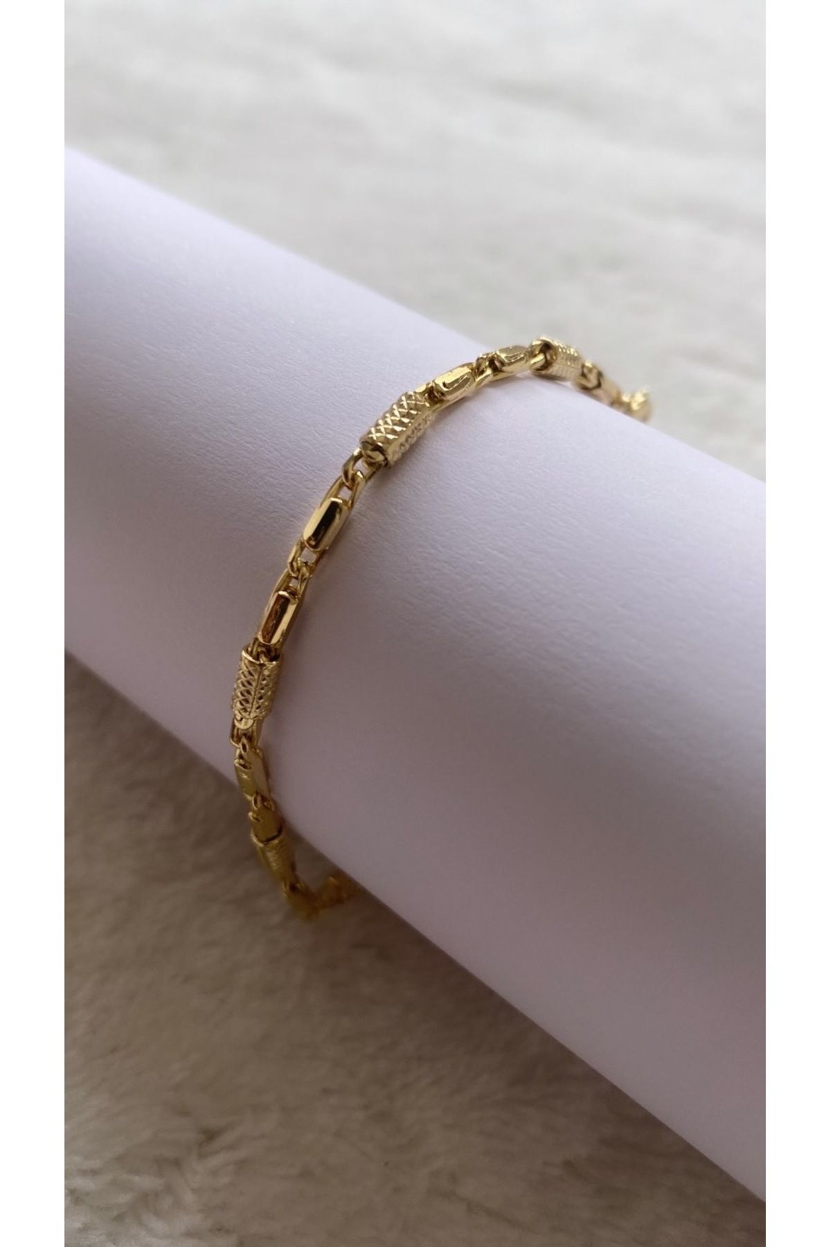 NİSSBEBE XUPİNG JEWELRY VİP Bileklik 14K Renk KARARMAZ Çelik Bileklik (DOĞALTAŞ BİLEKLİK HEDİYE)