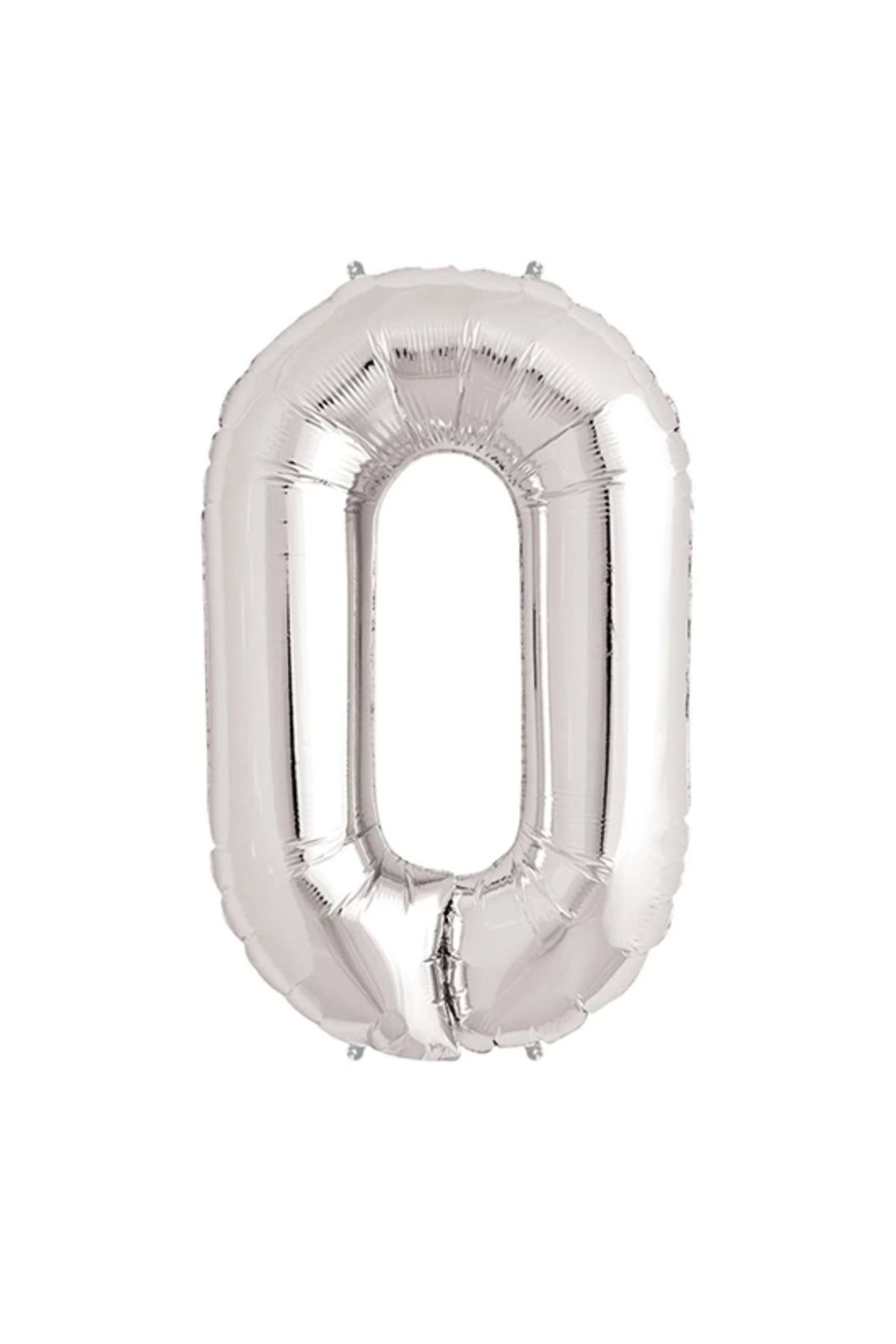 ShopNova 0 Rakam Folyo Balon Gümüş 40 İnç