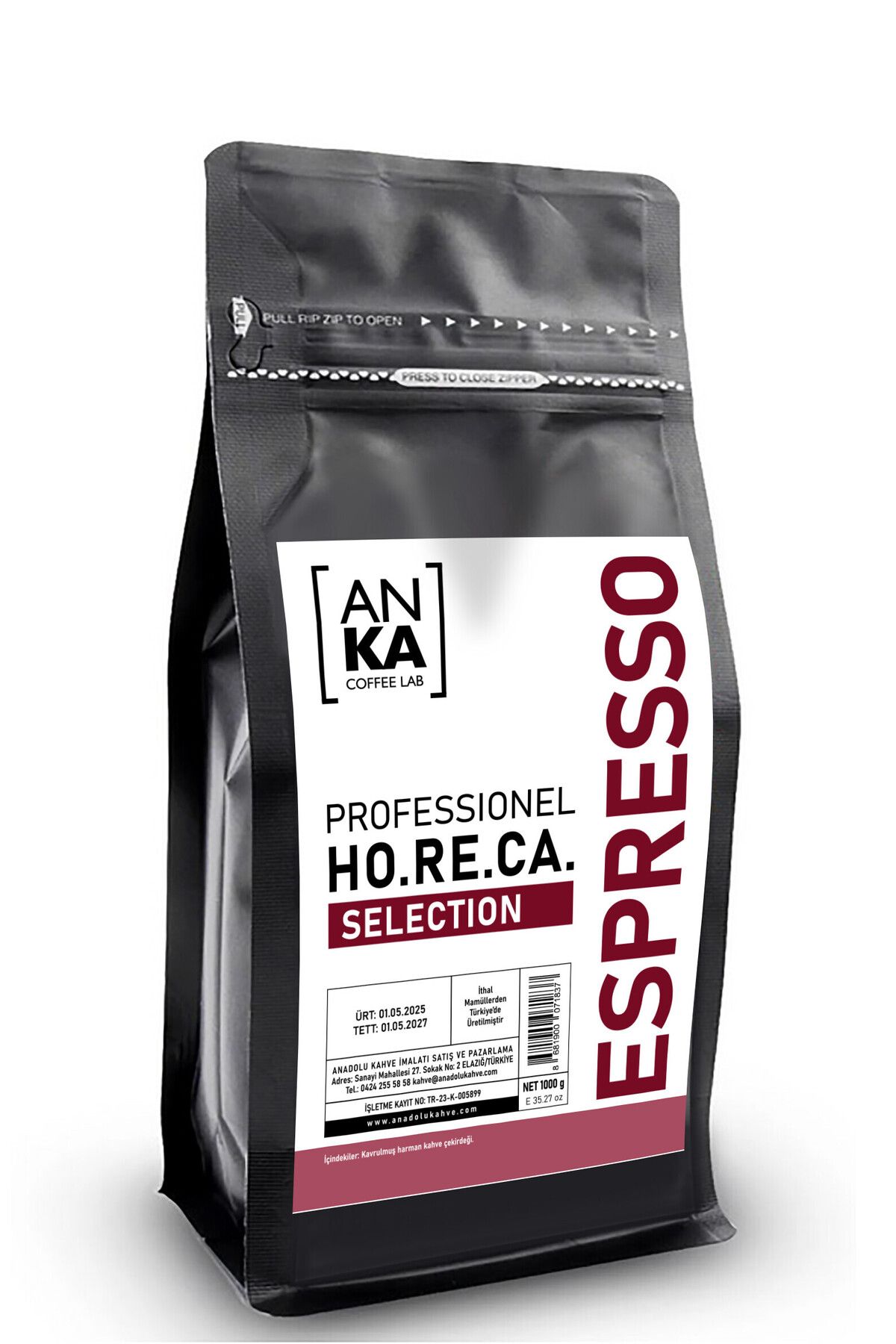 Anka Coffee Lab Espresso Ho.re.ca. Selection Çekirdek Kahve 1000g
