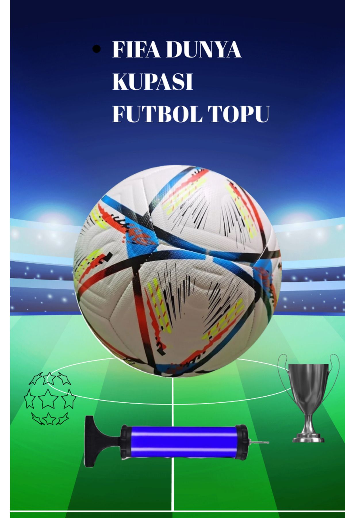 starex FİFA Dünya Kupası Futbol Topu 430 gram profesyonel top pompa hediyeli
