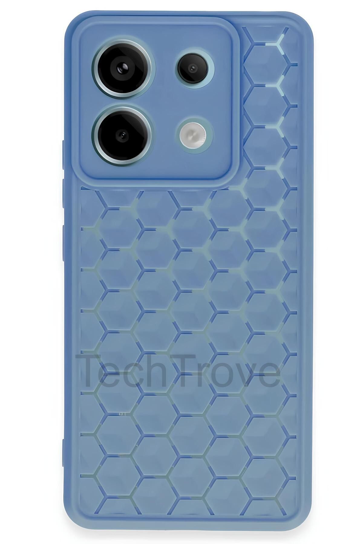 TechTrove Xiaomi Redmi Note 13 Pro 5G Kılıf Kamera Korumalı Geometrik Petek Motifli Silikon Kapak