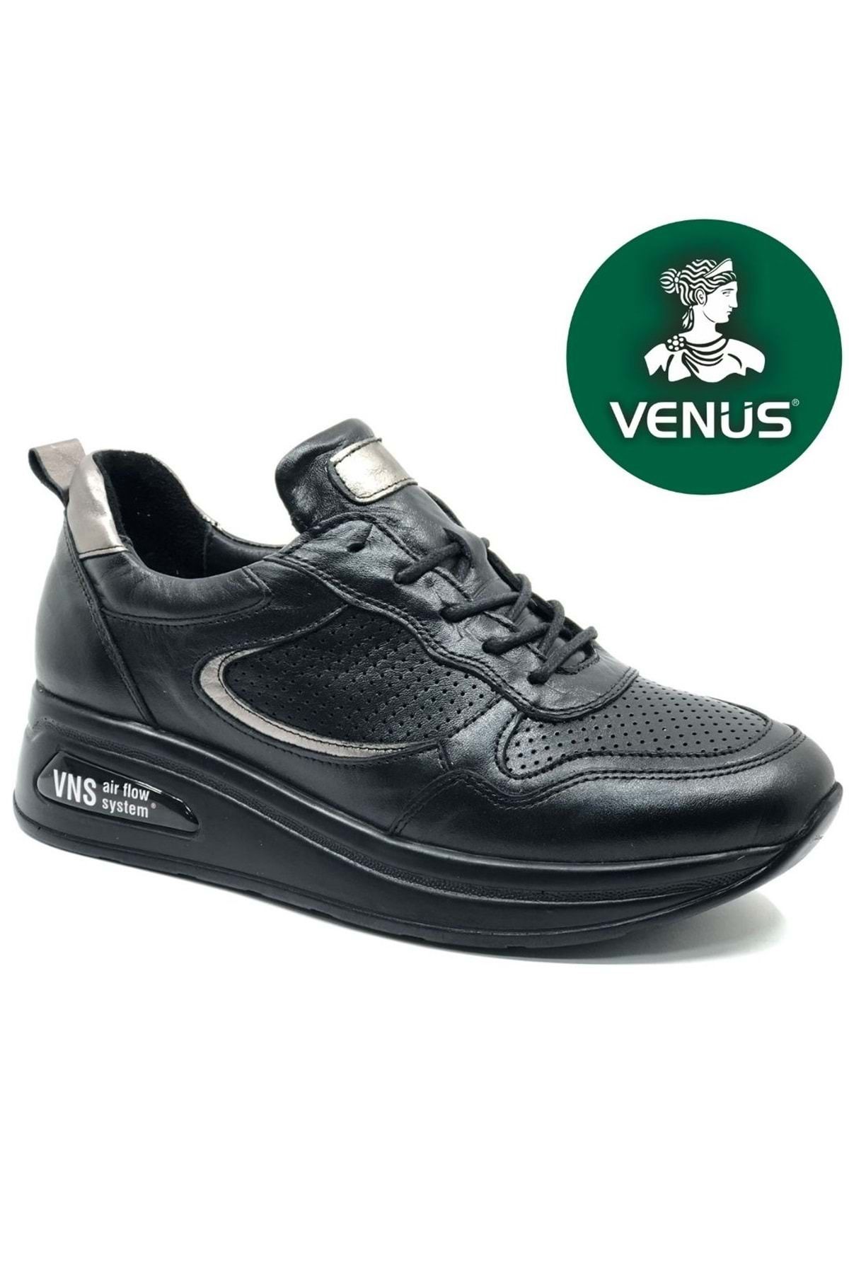 Kids Club Shoes Venüs Jura Hakiki Deri Ortopedik Oxford Kadın Aır-Flow Taban Klasik Ayakkabı SİYAH