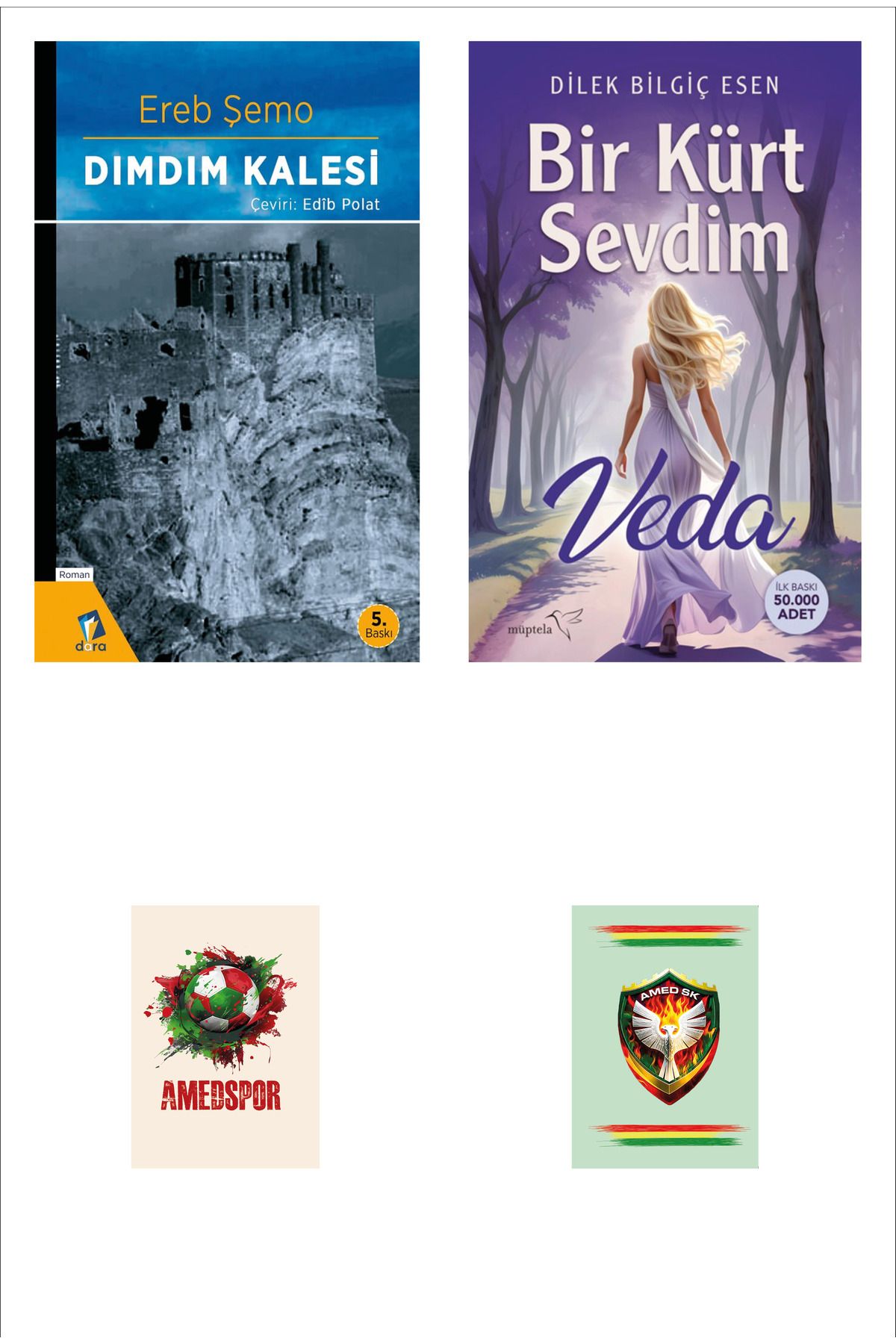 Dara Yayınları Bir Kürt Sevdim Seti - Dilek Bilgiç Esen - Dımdım Kalesi Romanı (2 NOT DEFTERLİ)