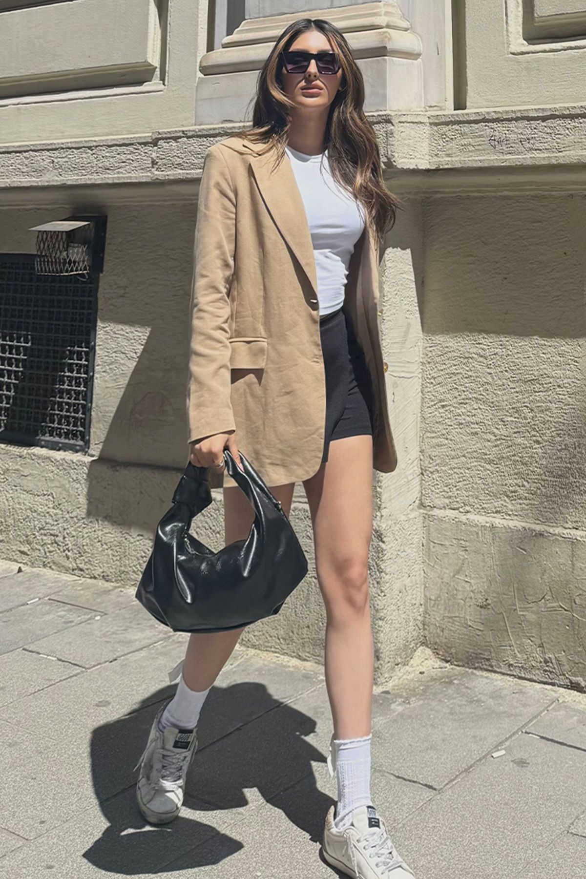 VAGGON Astarlı Blazer Ceketşort Etek Çanta Ve Crop Bluz Takım Feel The Vibe V00005