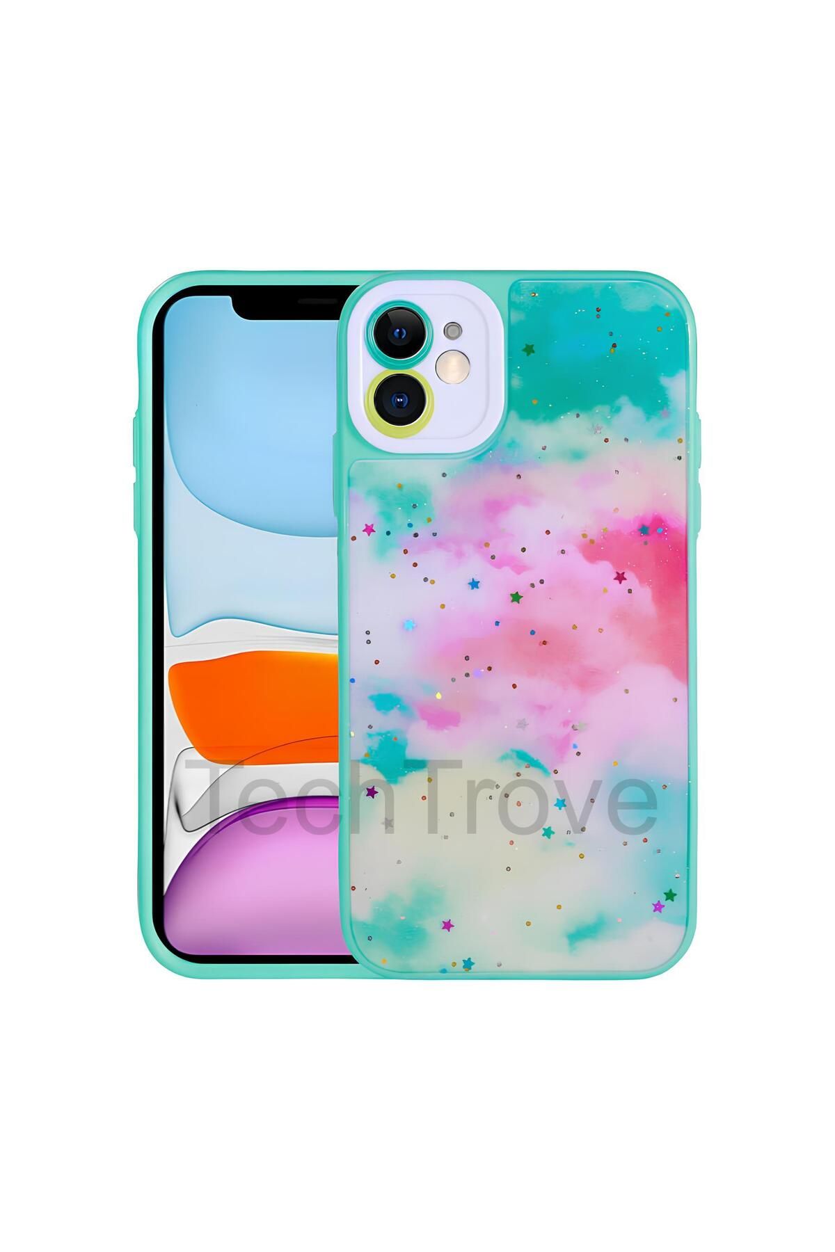 TechTrove Apple iPhone 11 Kılıf Kamera Korumalı Sert Desenli Pami Kapak
