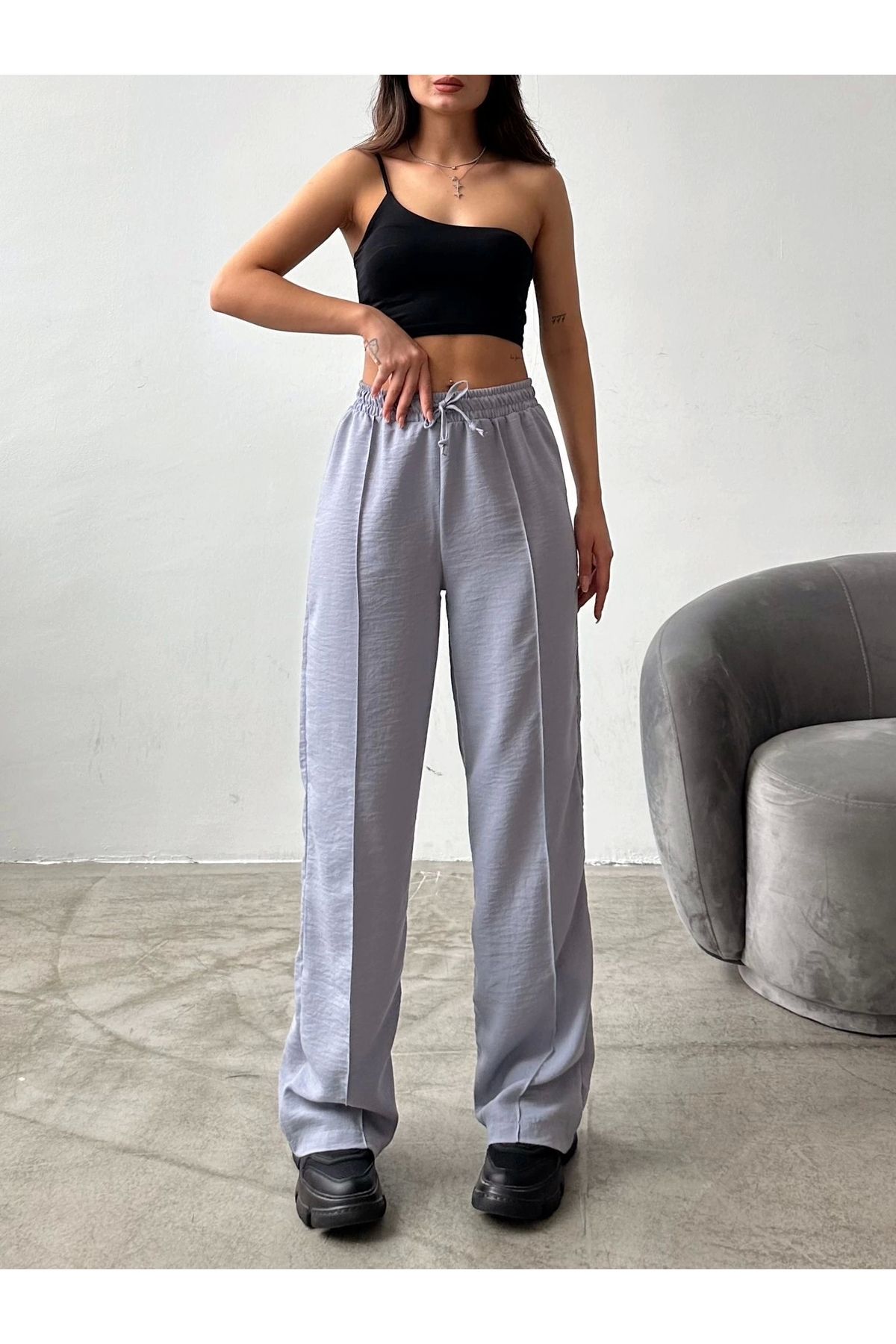 OurStyles Çımalı keten pantolon