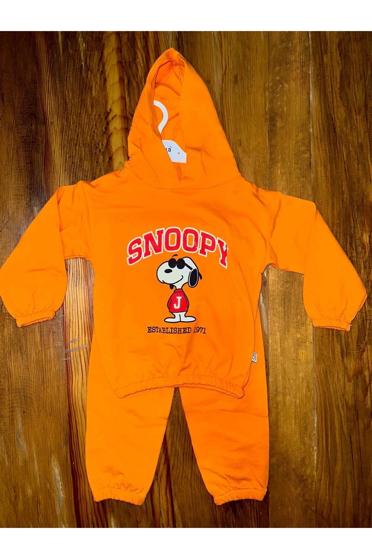 OurStyles 6-24 aylık snoopy takım turuncu