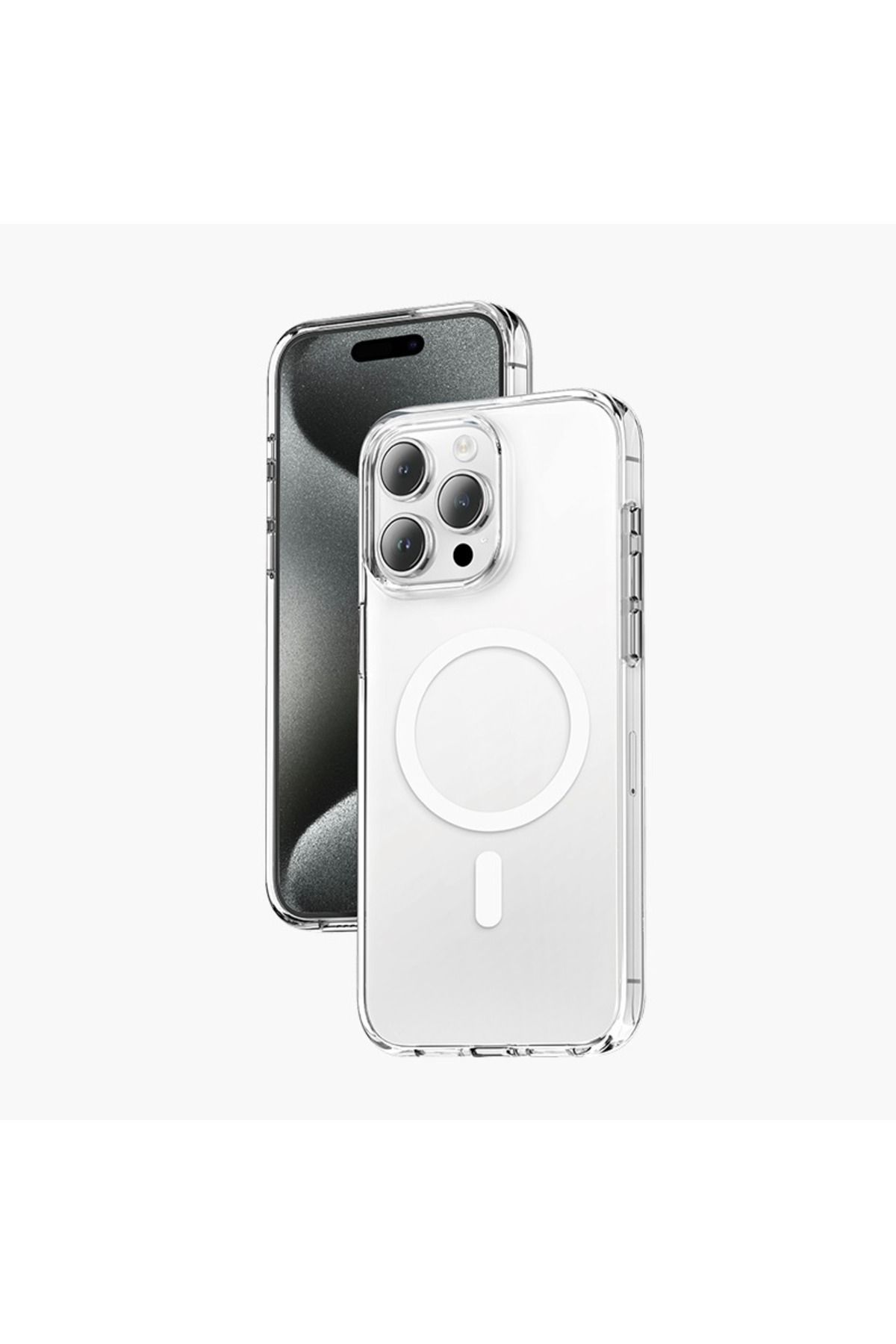 damperglass Crystal Hammer Serisi Sararmaz Şeffaf Kılıf - iPhone 16 Pro