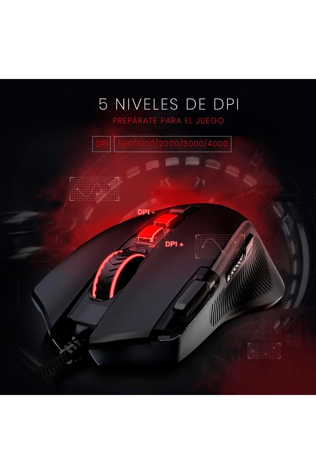REDRAGON-Wired Gaming Mouse M612 Predator RGB with 8000 DPI, 11 Programmable Buttons, 5 Lighting Mod 5
