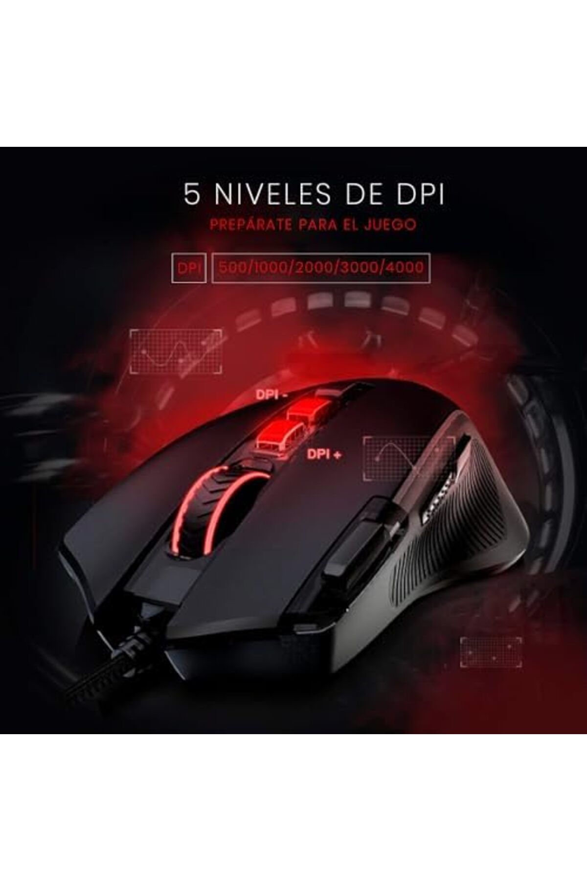 REDRAGON-Wired Gaming Mouse M612 Predator RGB with 8000 DPI, 11 Programmable Buttons, 5 Lighting Mod 6