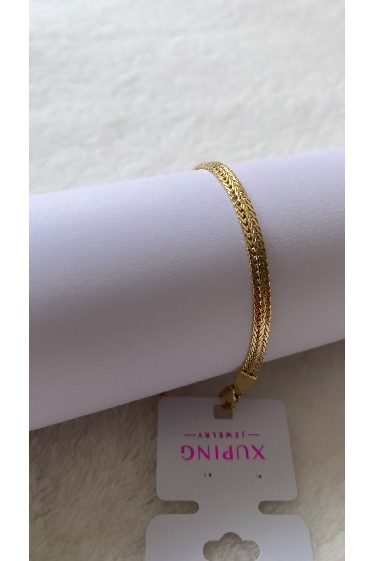 NİSSBEBE XUPİNG JEWELRY VİP Bileklik 14K Renk KARARMAZ Çelik Bileklik (DOĞALTAŞ BİLEKLİK HEDİYE)