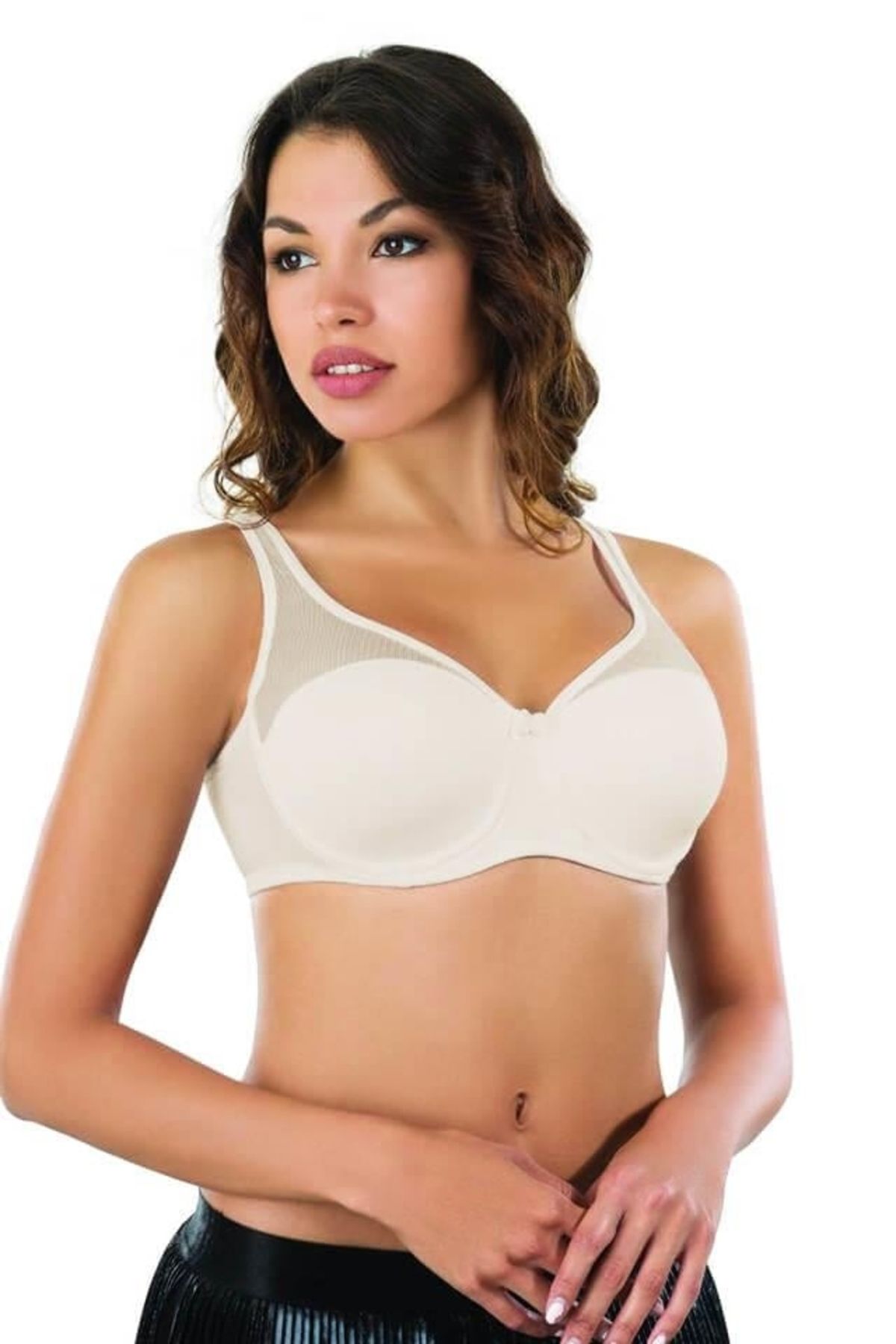Moda Şahsenem Açık Ten Mı Emay 167b Pedli Tül Toparlayıcı Sütyen