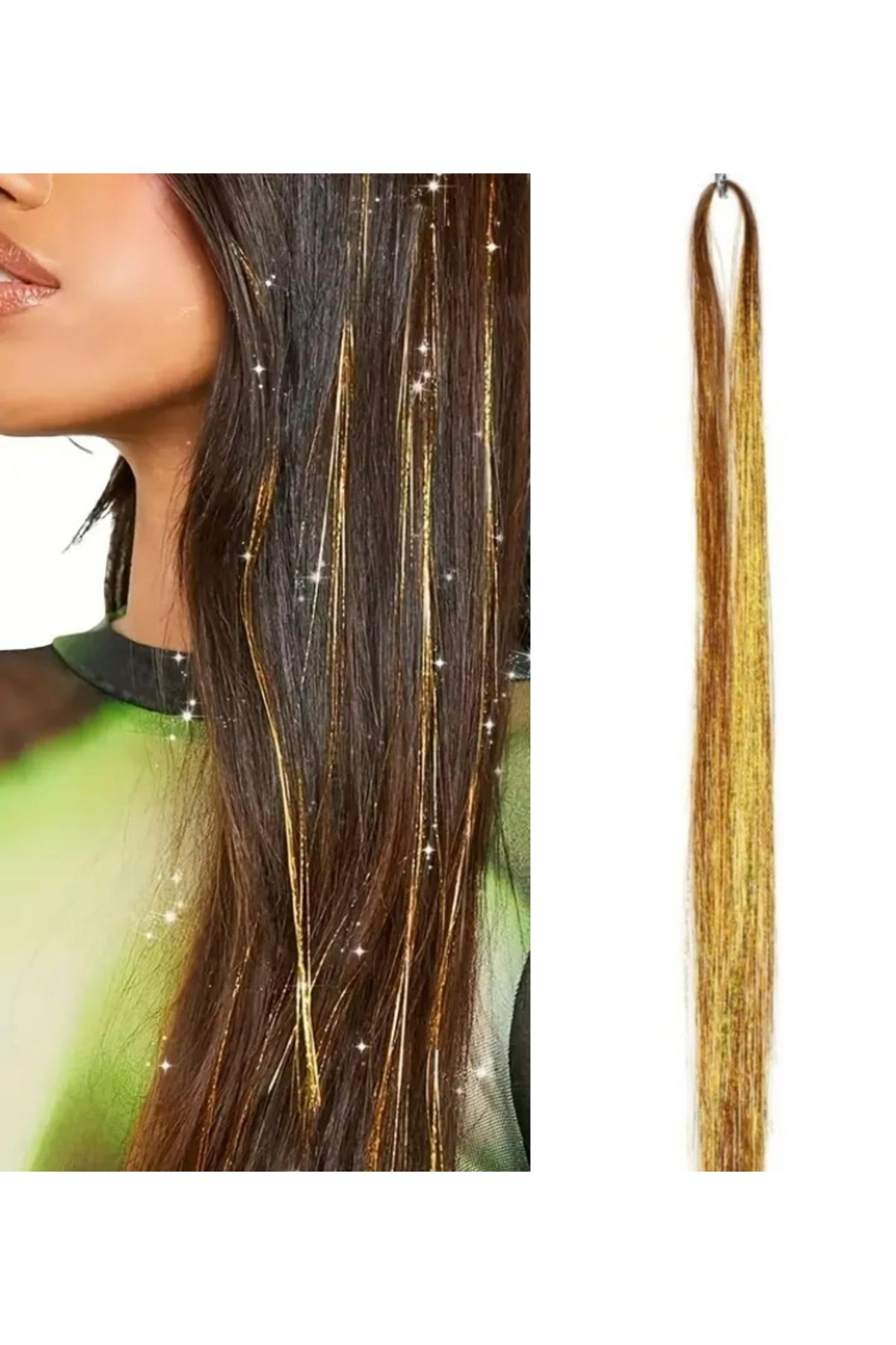 Hair Tinsel - Saç Simi / Altın Sarı