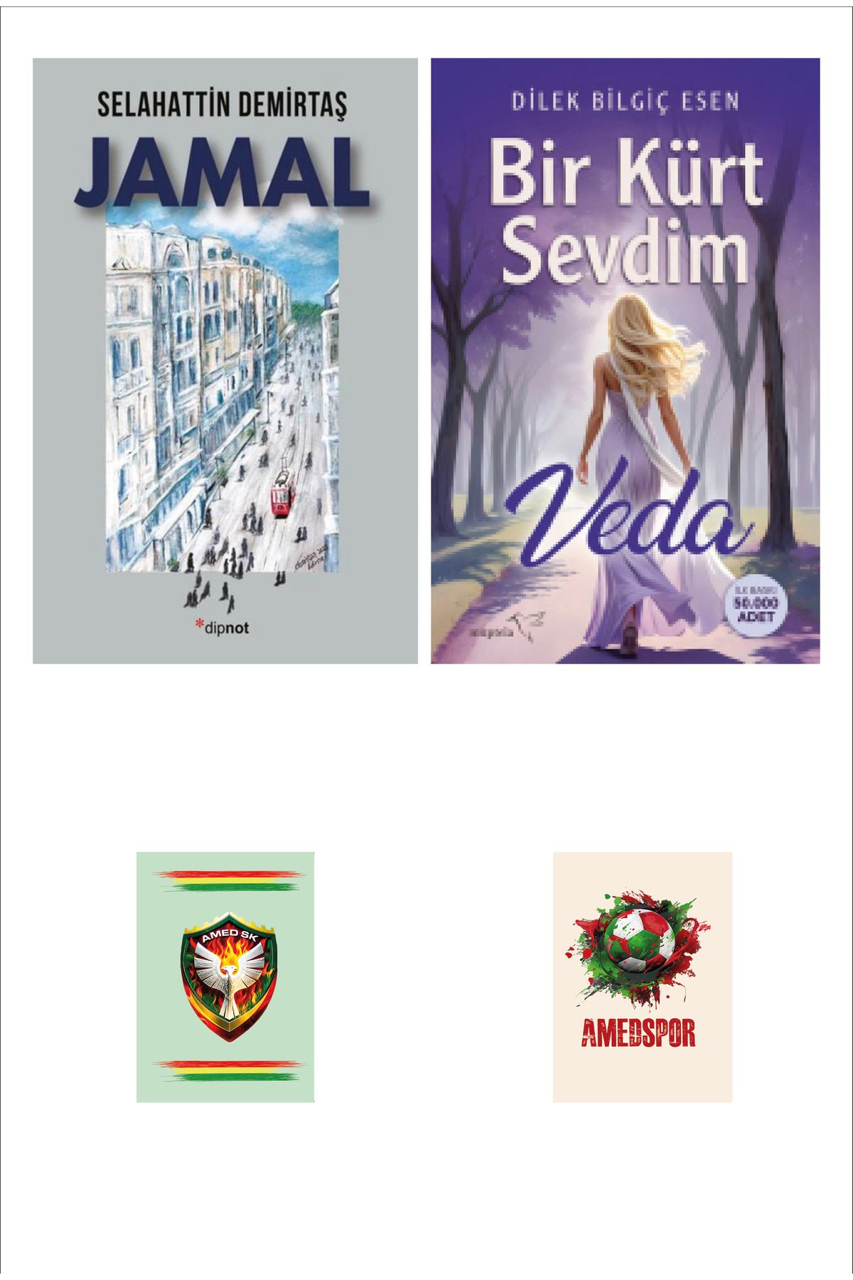 Dara Yayınları Bir Kürt Sevdim Seti - Veda - Dilek Bilgiç Esen - Jamal - Demirtaş Romanı (2 NOT DEFTERLİ)