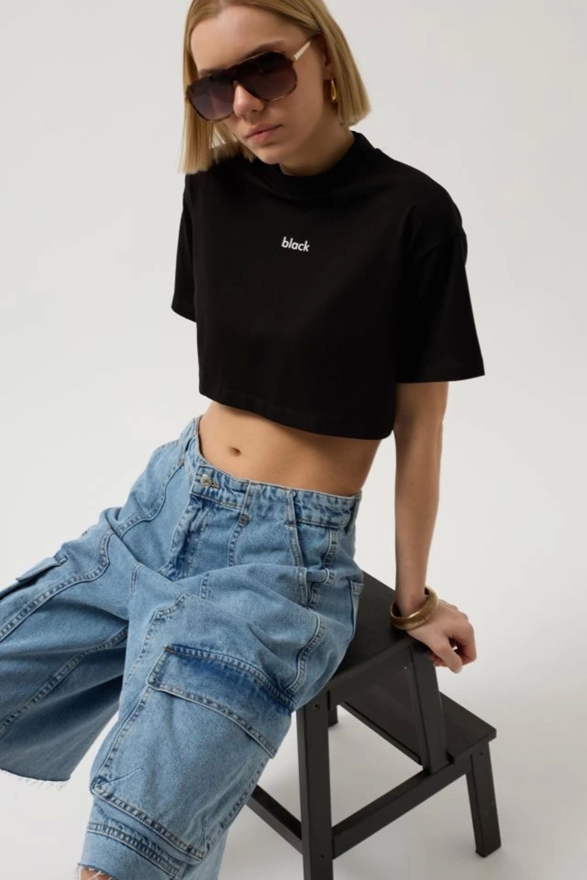 Silerra Baskılı Crop Thirt