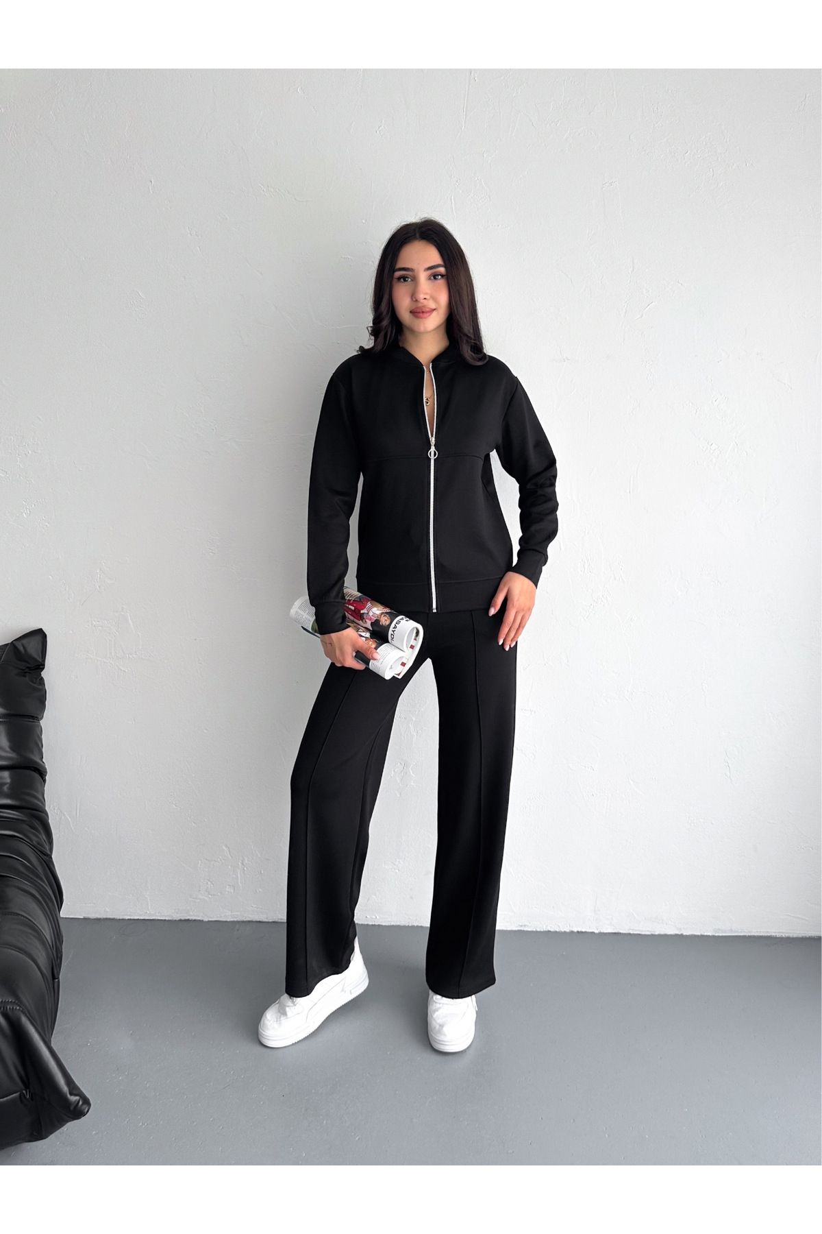Dumy-- Modal Fabric Comfortable Tracksuit Set Suitable for Wide Sizes 2