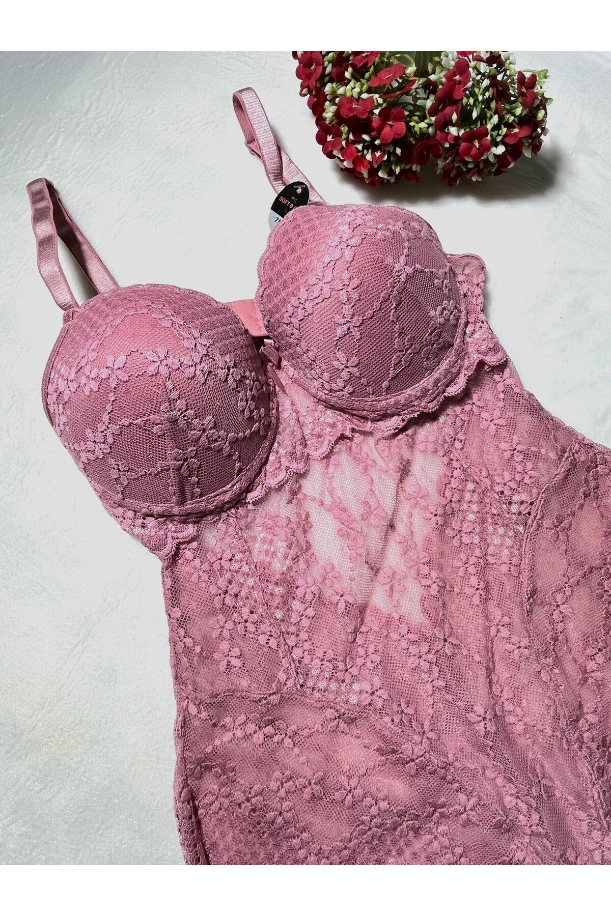 shop Destekli Dantelli Bodysuit