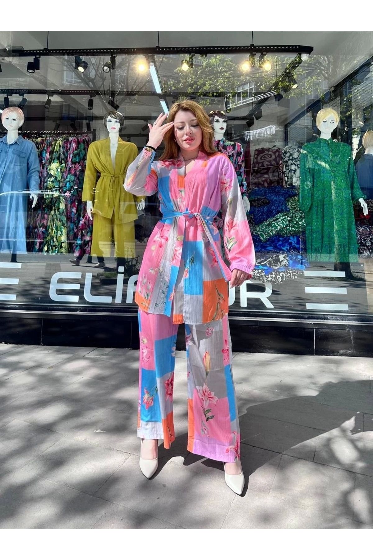 OurStyles Ceketli baskılı takım