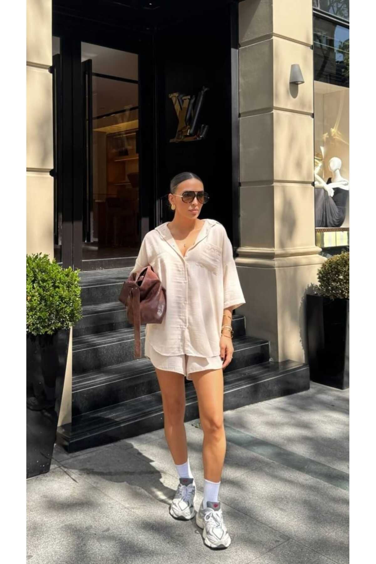 DMR STYLE KETEN GÖMLEK ŞORT TAKIM