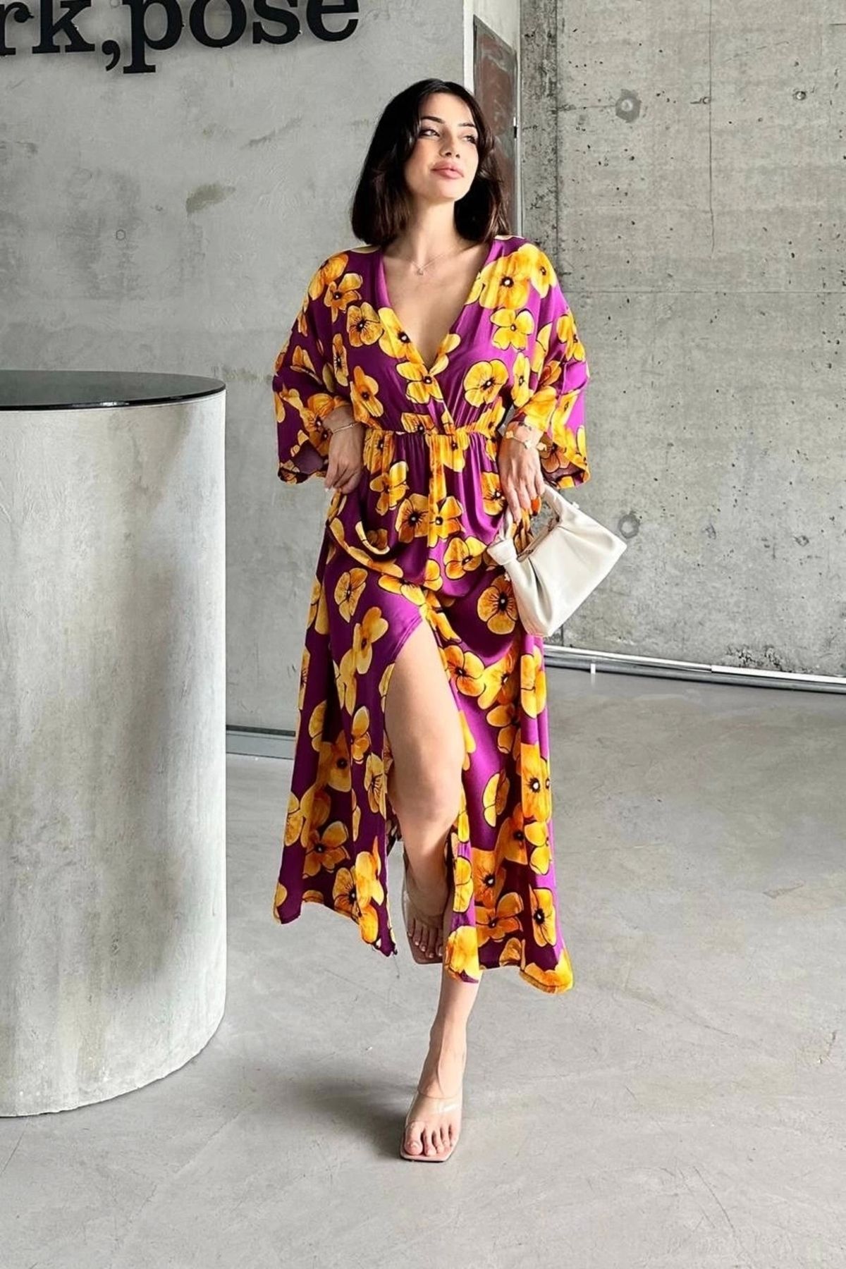 OurStyles Çiçek baskılı elbise
