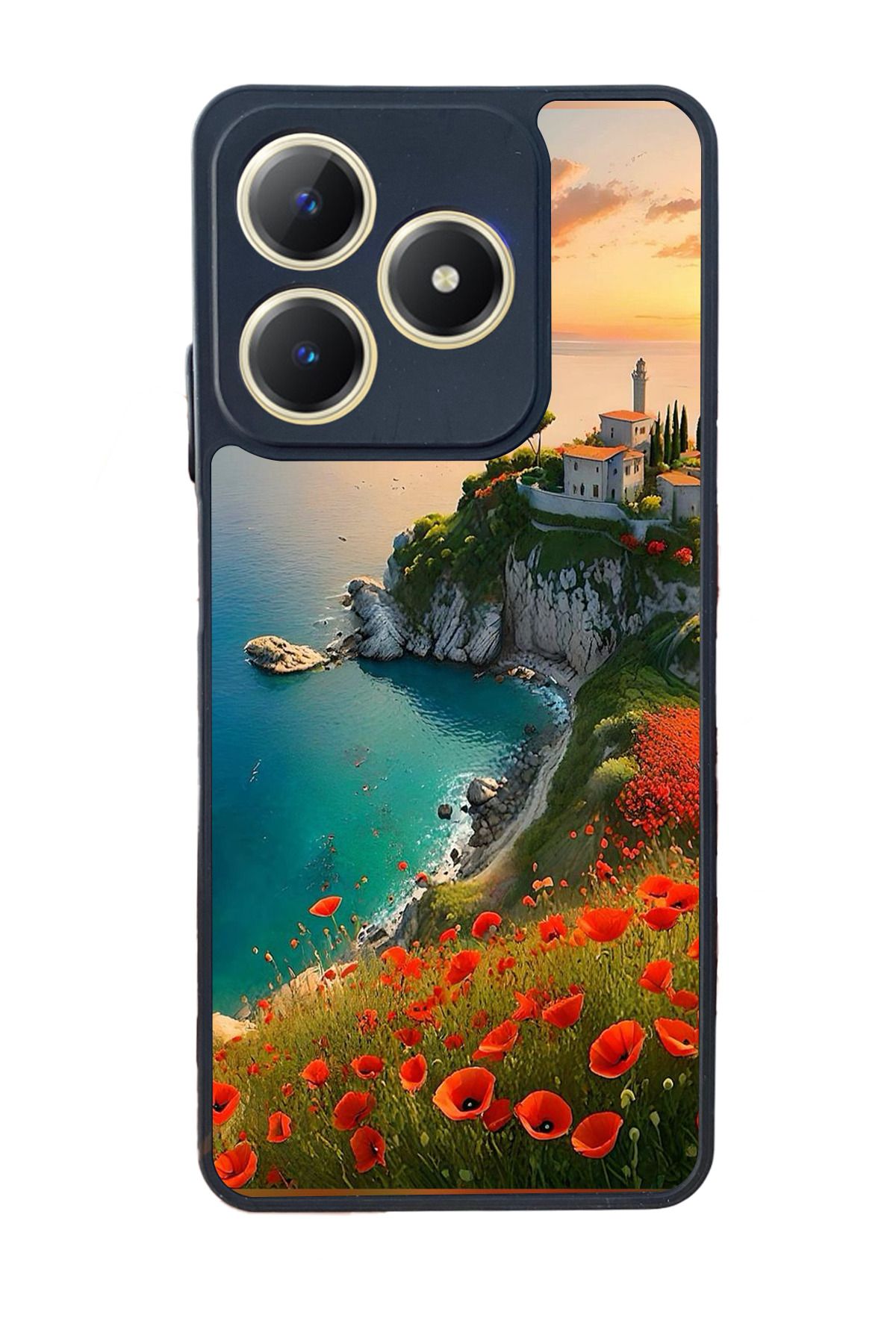 realme C61 Mat Uyumlu Siyah Kılıf – Yumuşak Silikon, Koruyucu, Şok Emici Kapak