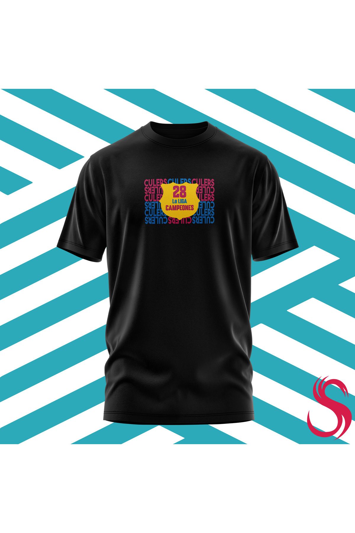 Scudetto T-Shirt Barcelona Culers Campenos Unısex Tişört