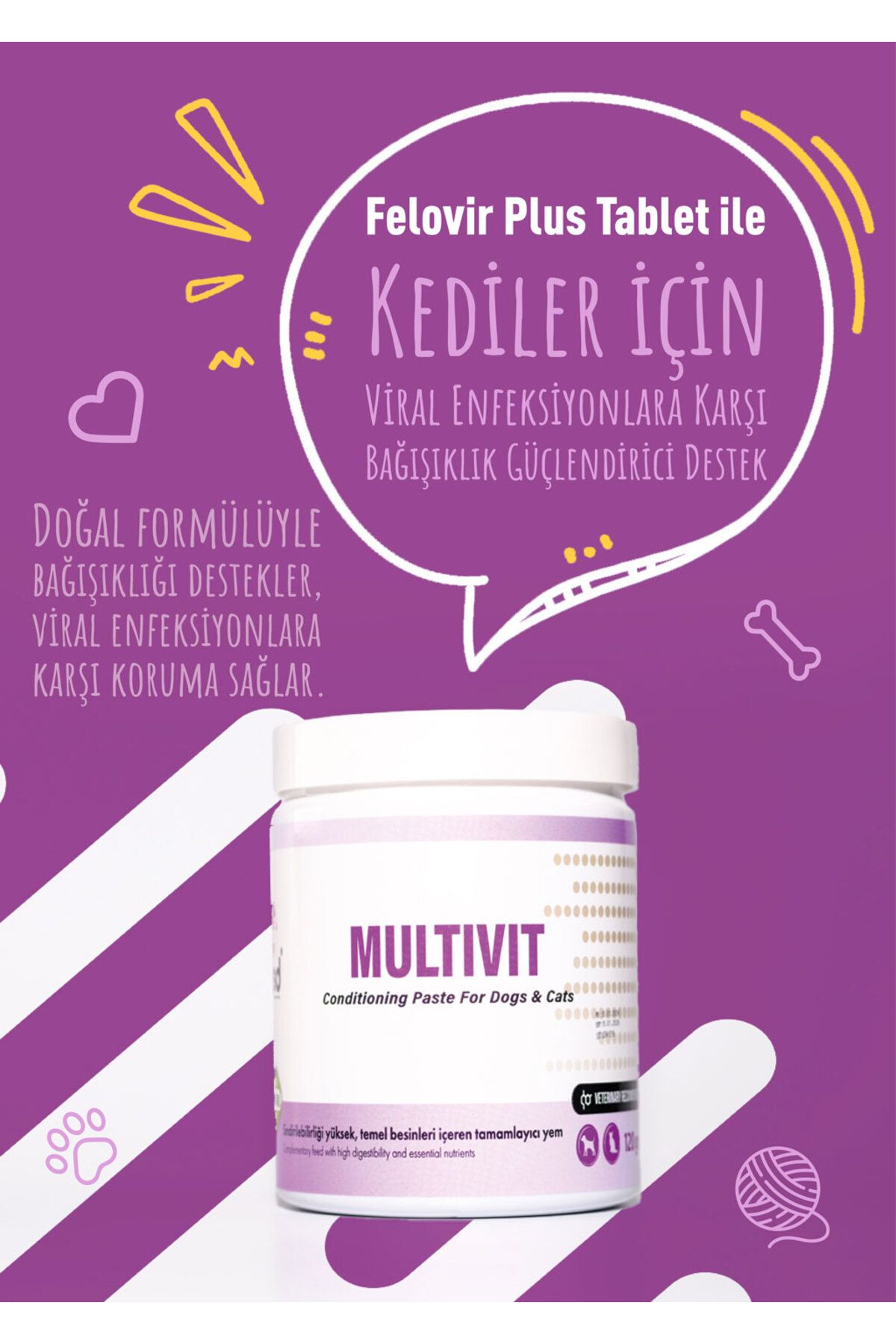 vsd Multıvıt 120g Chew Tablet Köpekler Için Vitamin, Kemik Gelişimi Desteği