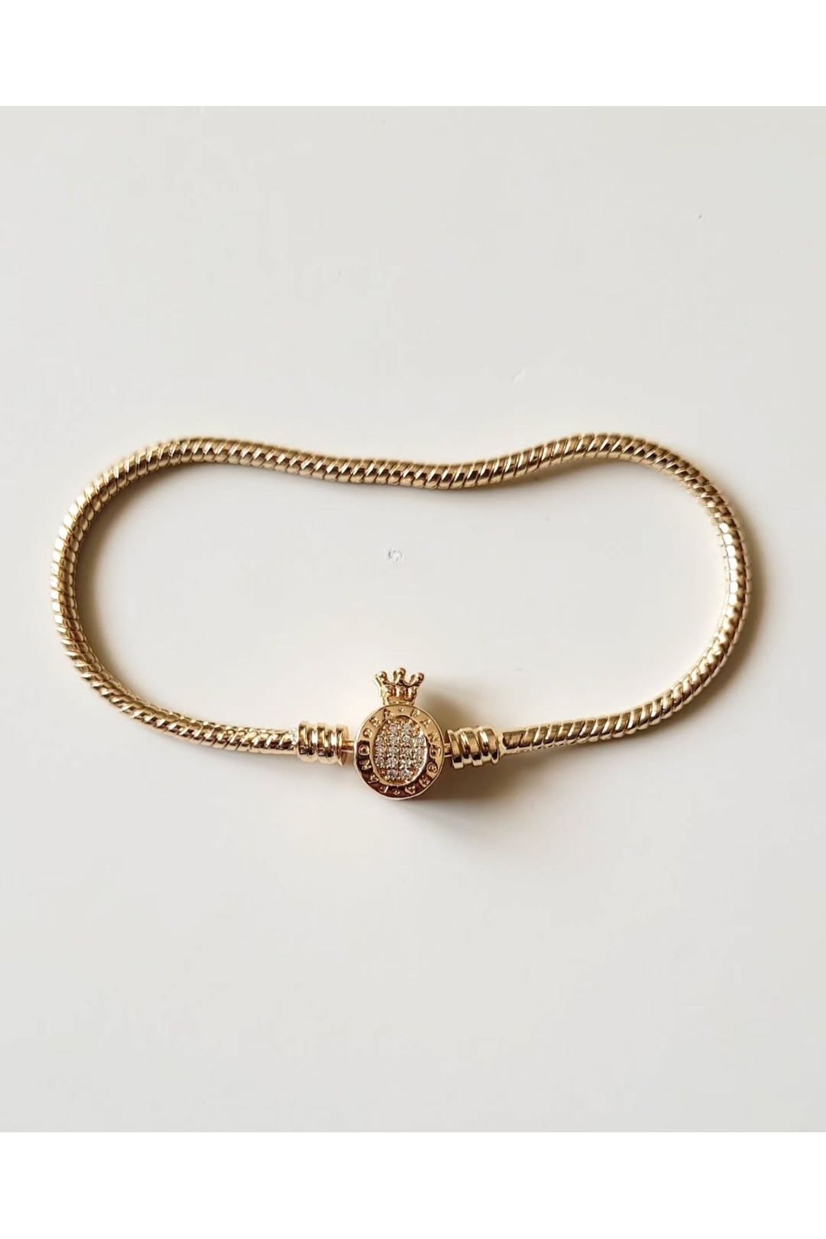 JEWSHİNY Rose Gold Taç Detay Çelik Bileklik