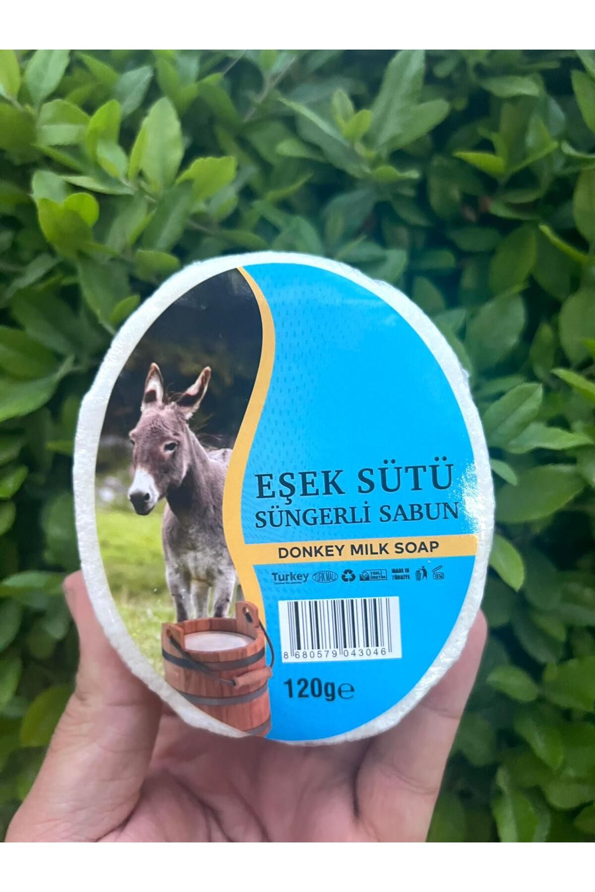 aralmini Eşek Sütü Özlü Doğal Süngerli Sabun 120 gr