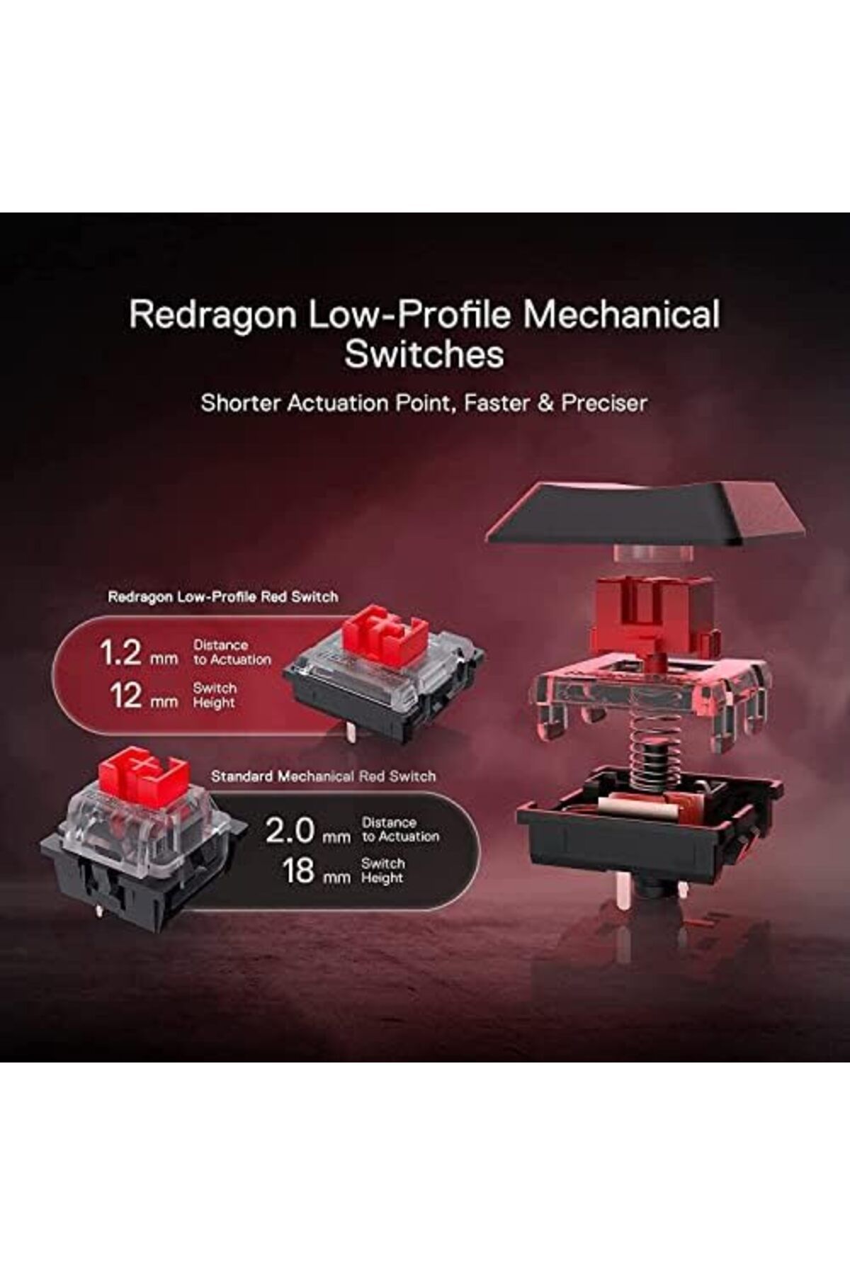 REDRAGON-Wireless Mechanical Keyboard K618 Horus RGB Lighting by Redragon 6
