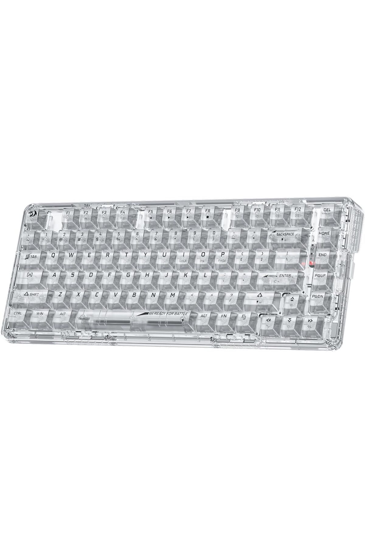 REDRAGON-K649 PRO 78% Wireless Gasket RGB Gaming Keyboard, 3-Modes 82 Keys Full-Transparent Mechanic 3