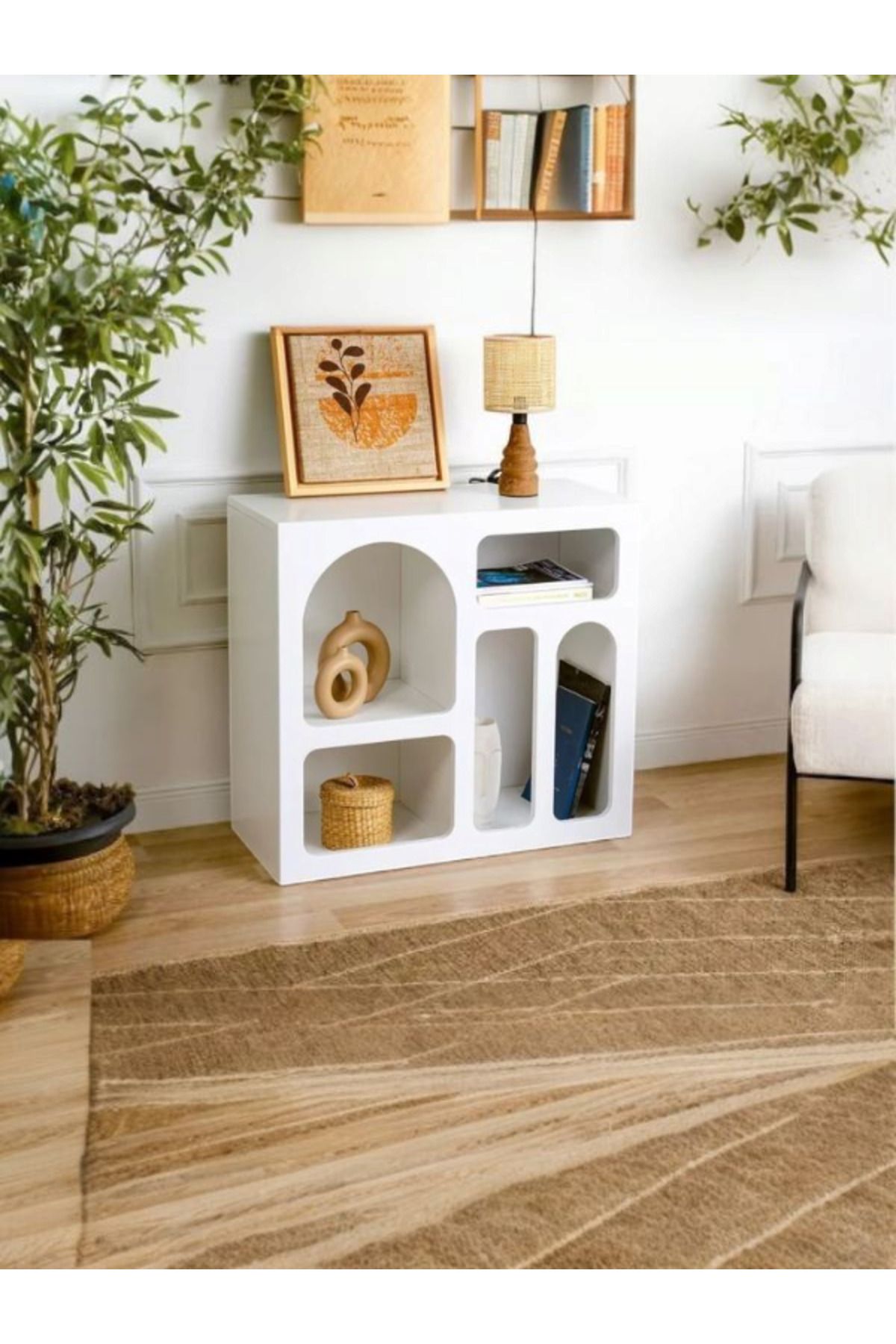 LİFENES Alçı Görünümlü Niş Konsol 60x75