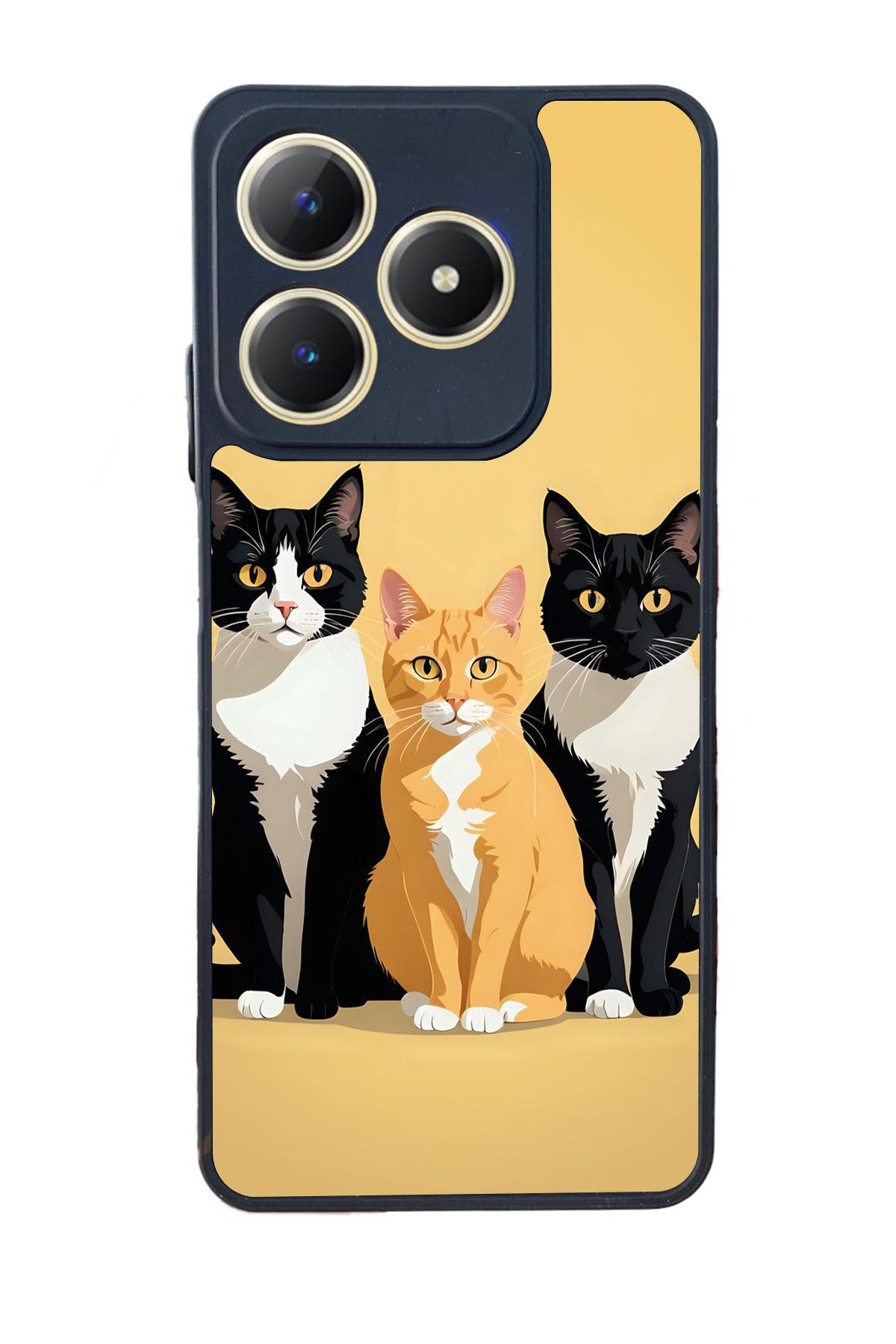 realme C63 Mat Uyumlu Siyah Kılıf – Yumuşak Silikon, Koruyucu, Şok Emici Kapak