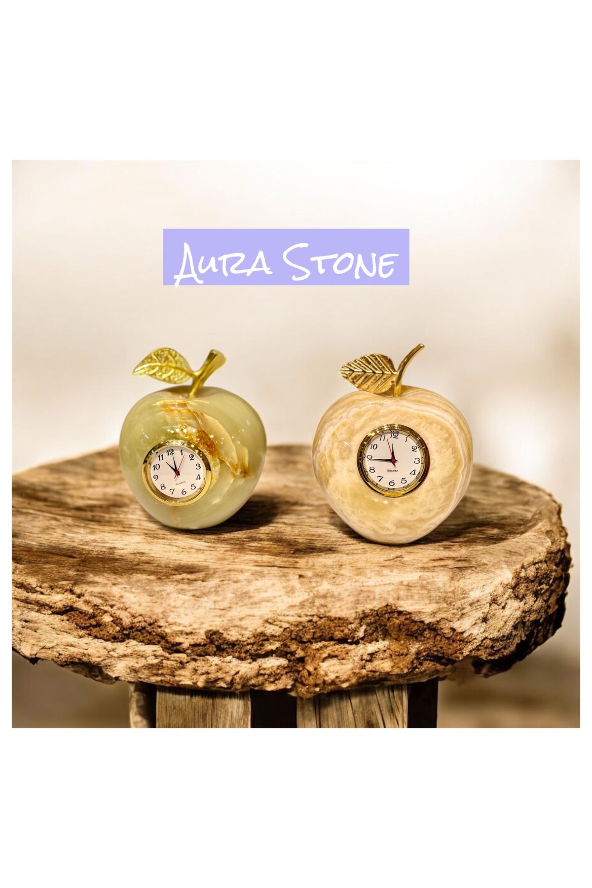 AURA STONE ONİKS ELMA SAAT TEKLİ