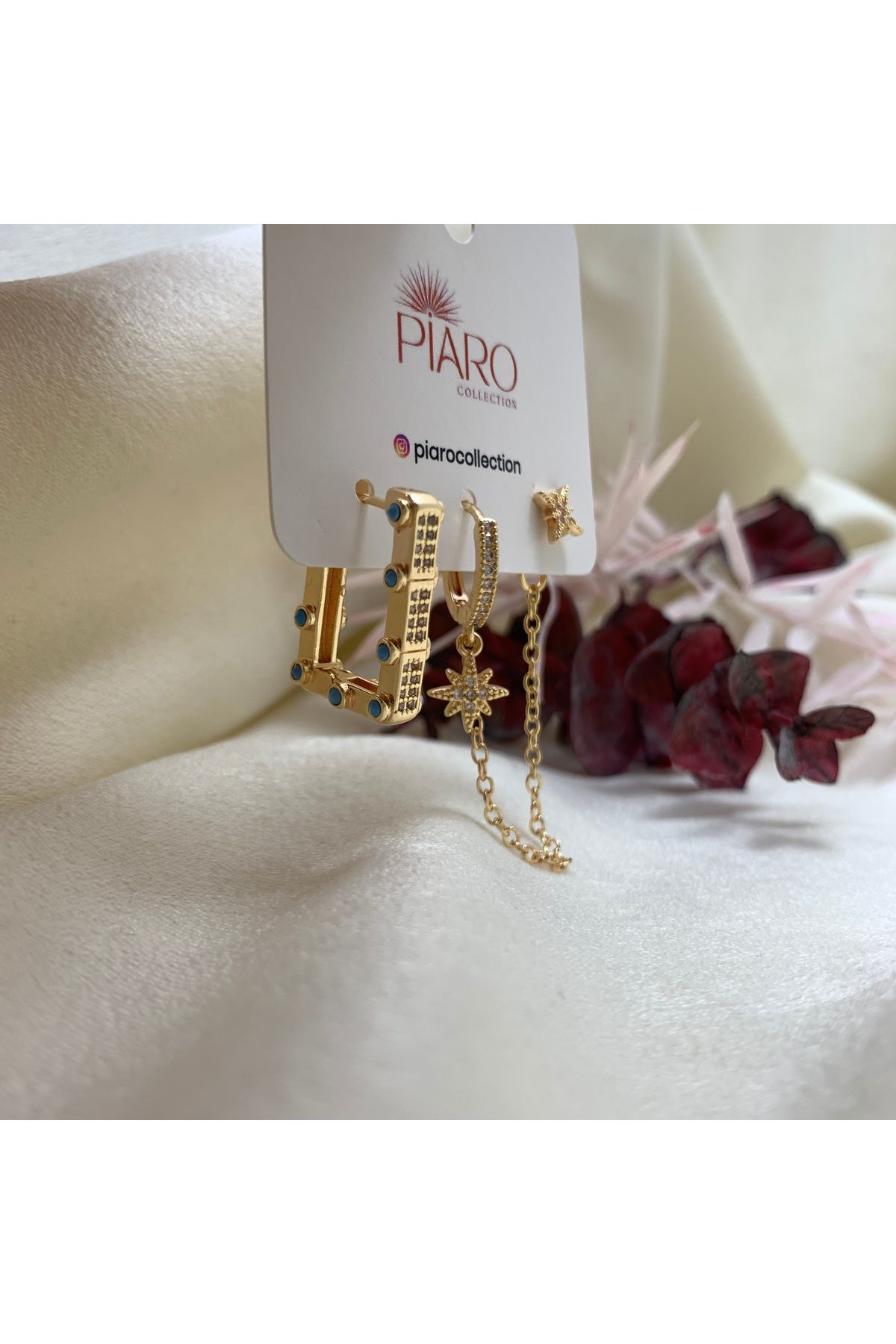 Piaro Collection 3'lü Yıldız Küpe